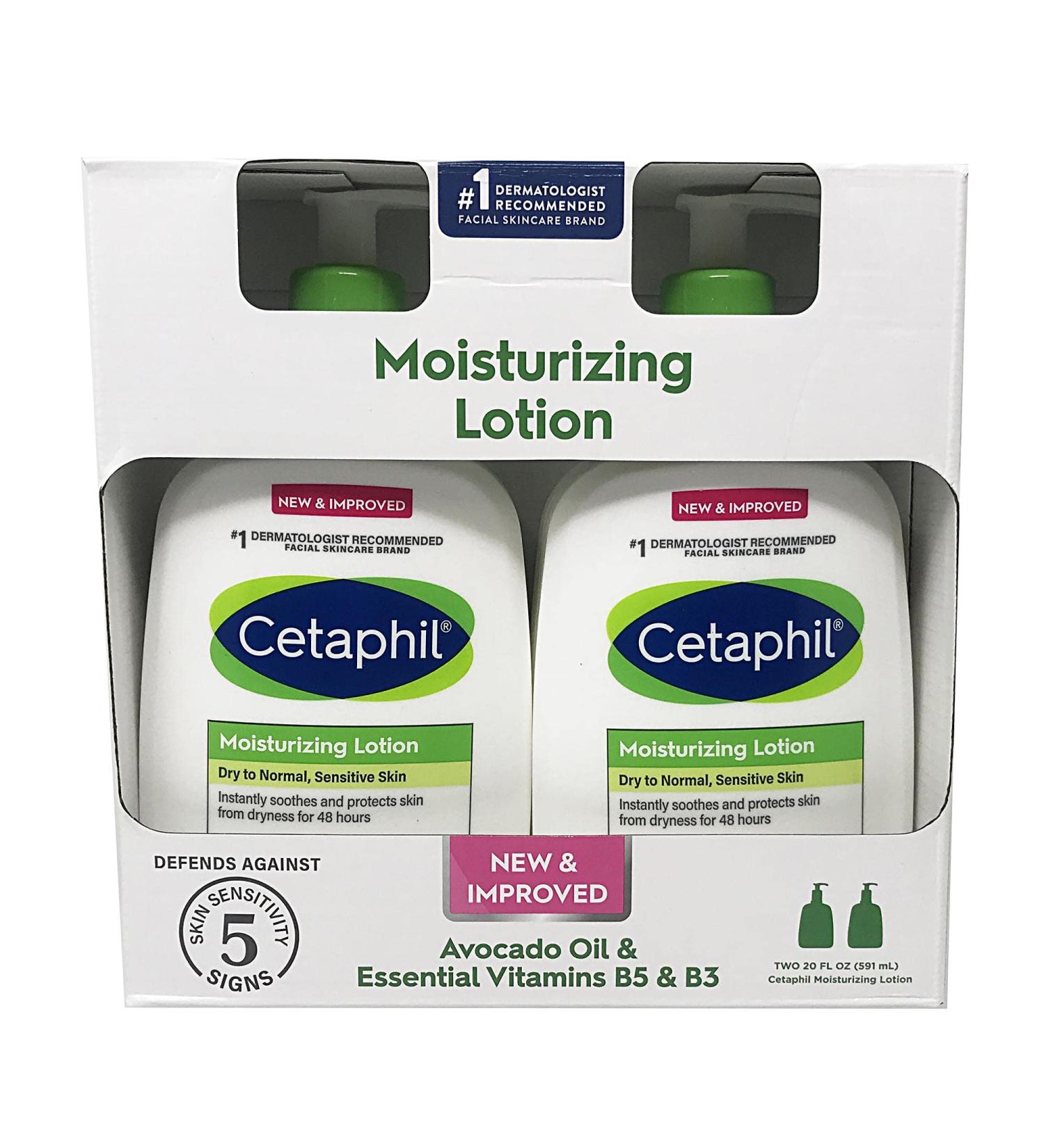 Cetaphil 20 oz. Moisturizing Lotion for Sensitive Skin with Avocado Oil & Vitamins - Buy Online on GoSupps.com