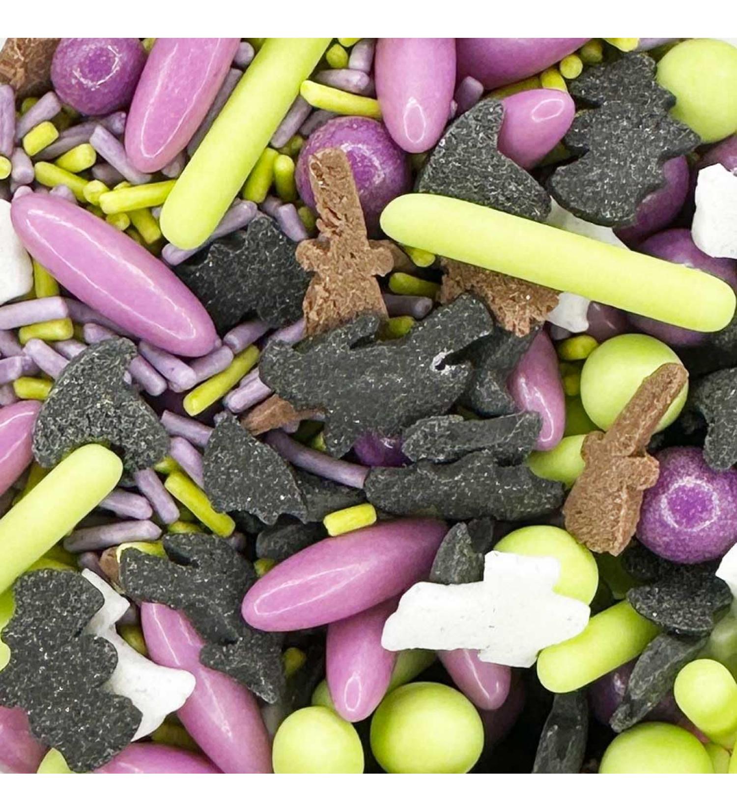 Sprinkletti - Hocus Pocus - Cake Topper Sprinkles - 100g Edible Glimmer Cupcake Decorations Ideal For Halloween Themed Cakes & Bakes - Buy Online on GoSupps.com