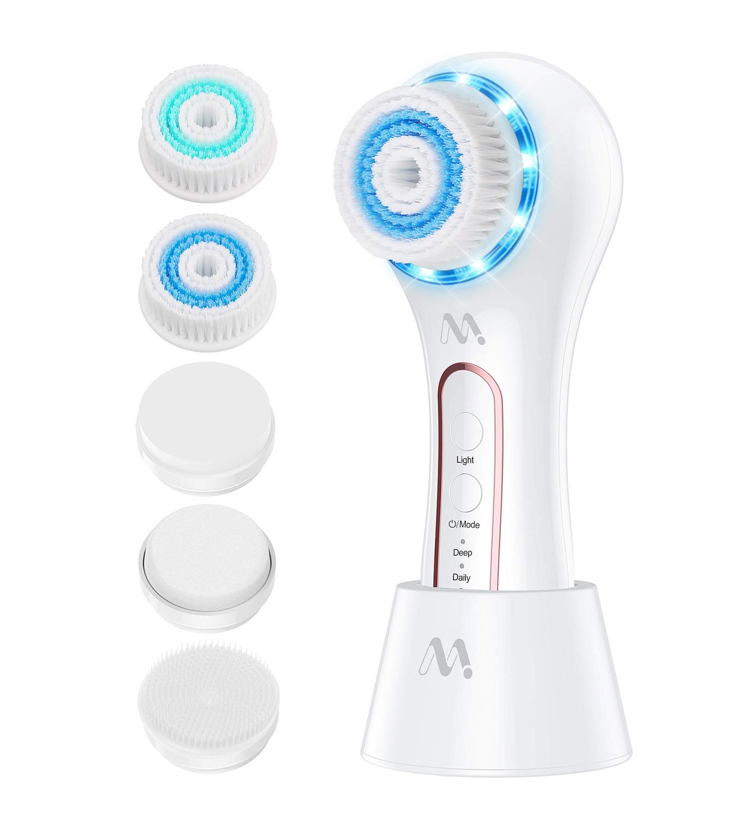 Misiki Electric Facial Cleansing Brush â€“ Waterproof, Rechargeable, Exfoliating with 3 Modes & 5 Brush Heads - Buy Online on GoSupps.com