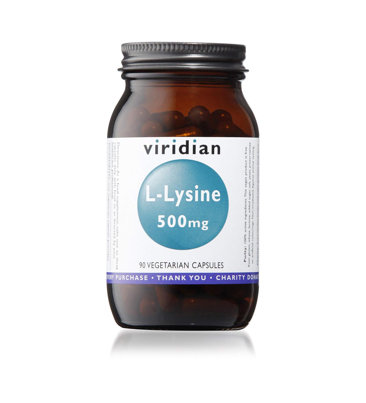 Viridian L-Lysine 500mg: 90 Veg Caps
