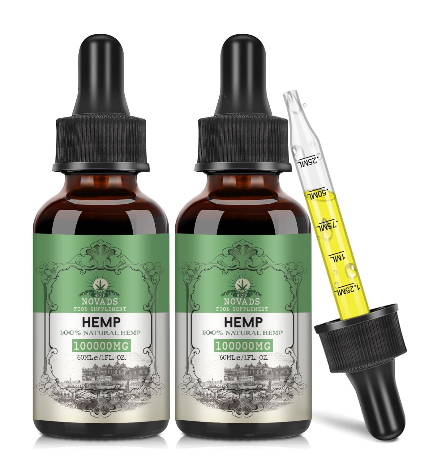 High-Quality Natural Oil 100000mg | Vegan Omega 3-6-9 | 60ml Pack of 2 - International Shipping - Buy Online on GoSupps.com