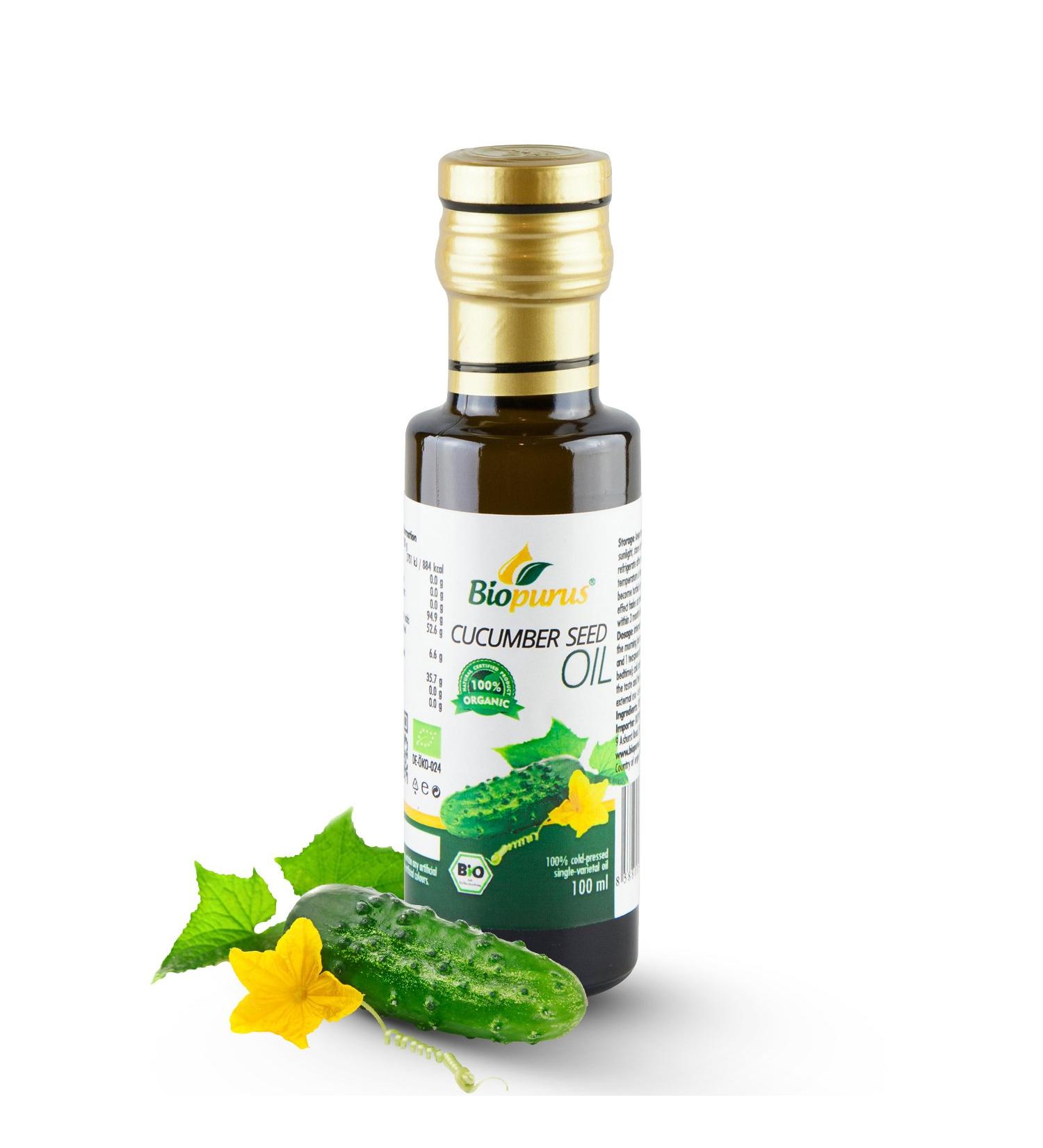 Biopurus Certified Organic Cold Pressed Cucumber Seed Oil 100 ml