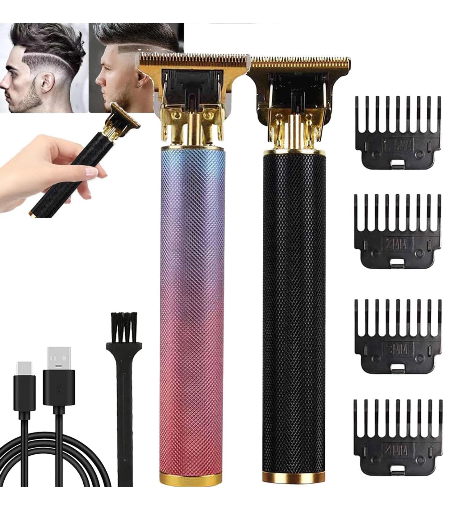 Yamloveme Trimmer Professional Cordless Hair Clipper Hair Edgers Clippers for Men Electric Hair Zero Gapped Hair Clippers with 4 Different Combs (2PCS-A) - Buy Online on GoSupps.com