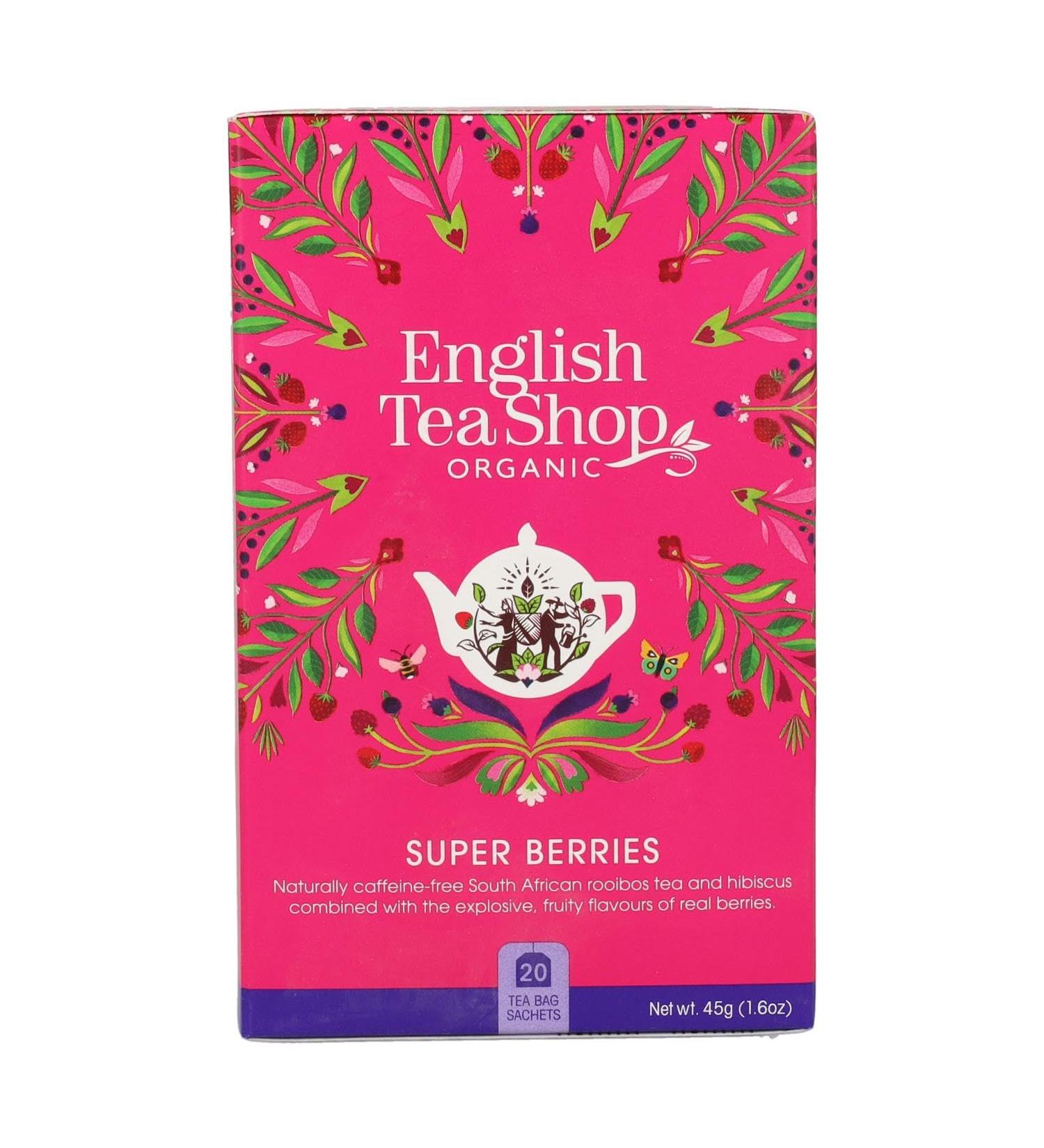  English Tea Shop English Tea Shop Organic Red Berry Infusion 20 Bags 40g - Buy Online on GoSupps.com