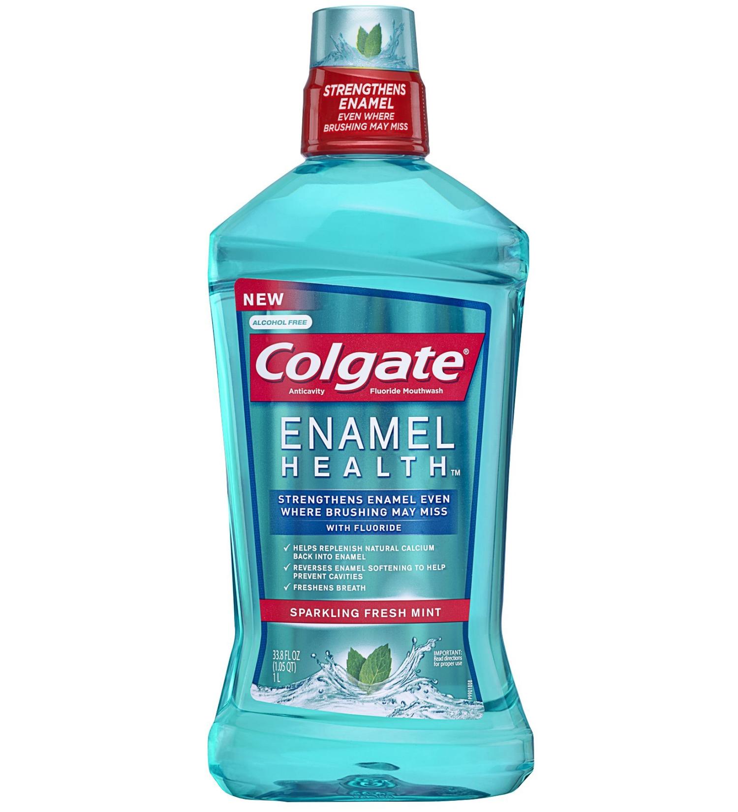Colgate Enamel Health Anticavity Mouthwash - Sparkling Fresh Mint | 33.8 fl oz - Buy Online on GoSupps.com
