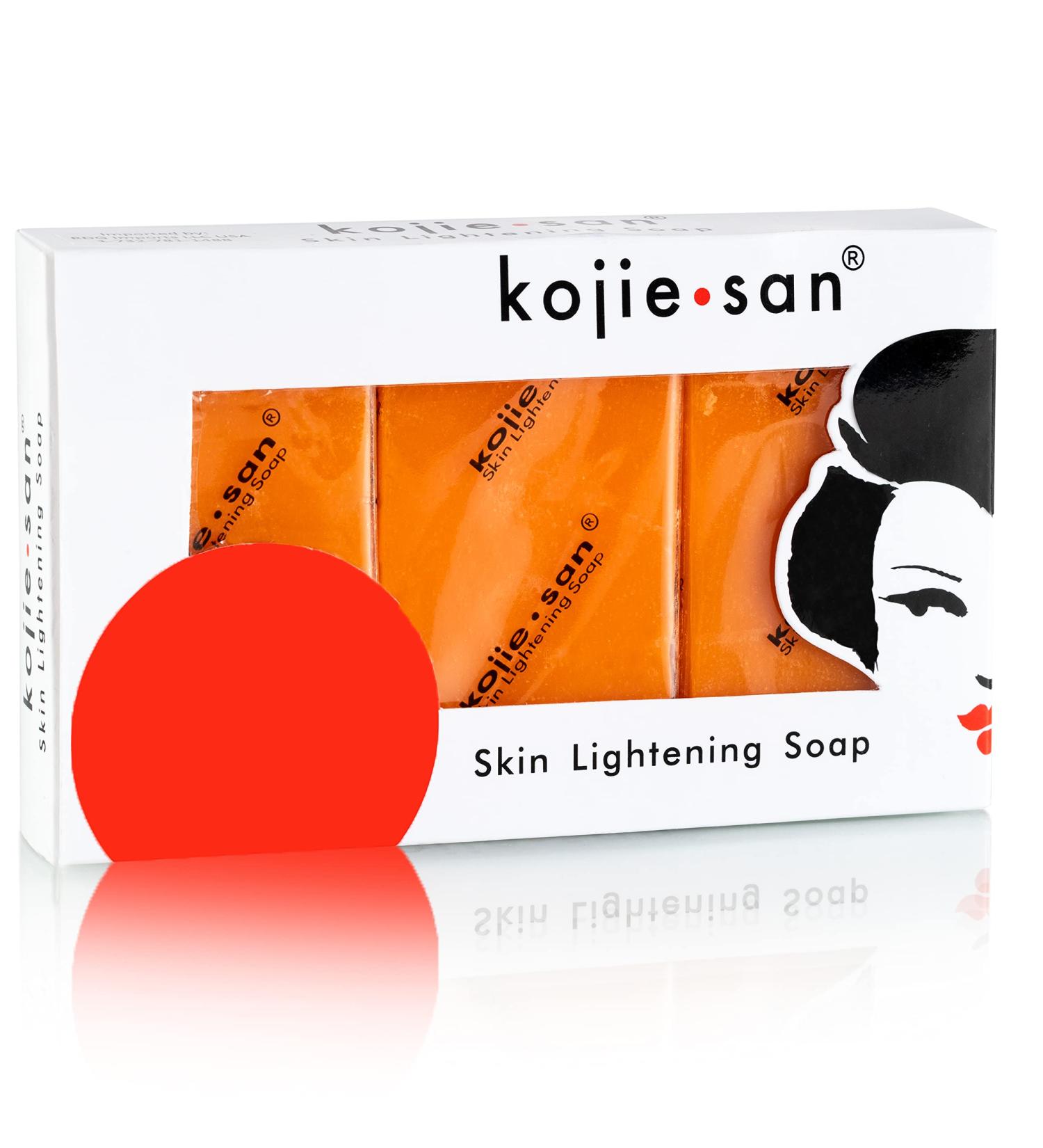 Kojie San Skin Brightening Soap - Original Kojic Acid for Dark Spots - 3 Bars 65g with Coconut & Tea Tree Oil - Buy Online on GoSupps.com