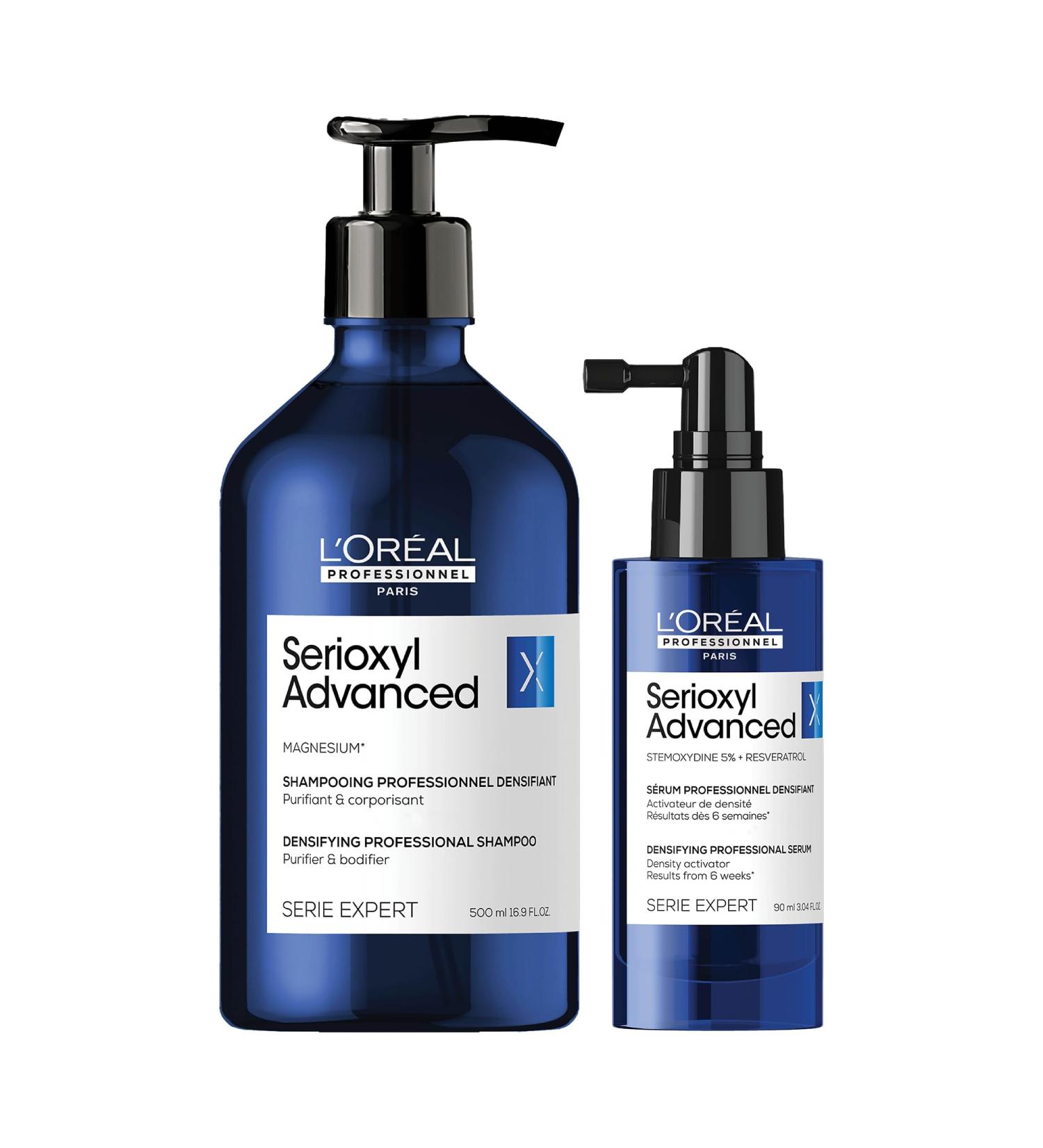 L Oreal Professionnel Hair Serum and Shampoo Thickening serum and clarifying shampoo Scalp Treatment for hair in need of volume and texture Serie Expert Professional - Buy Online on GoSupps.com