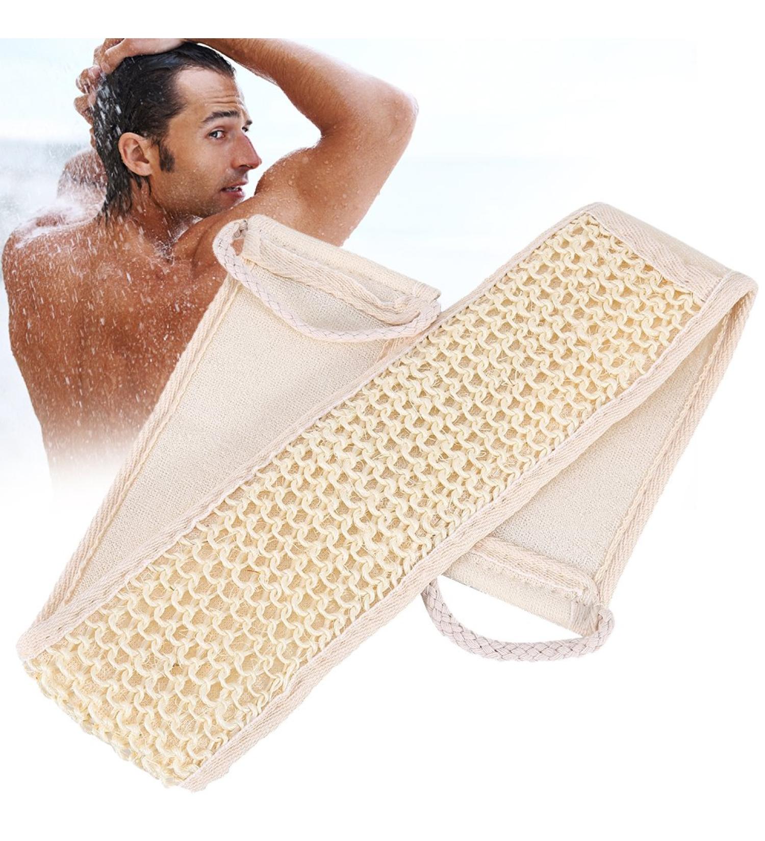 Natural Luffa Massage Belt Back Scrubber - Long Handle Shower Scrubber for Body Care Dead Skin & Acne Removal - International Shipping Available - Buy Online on GoSupps.com