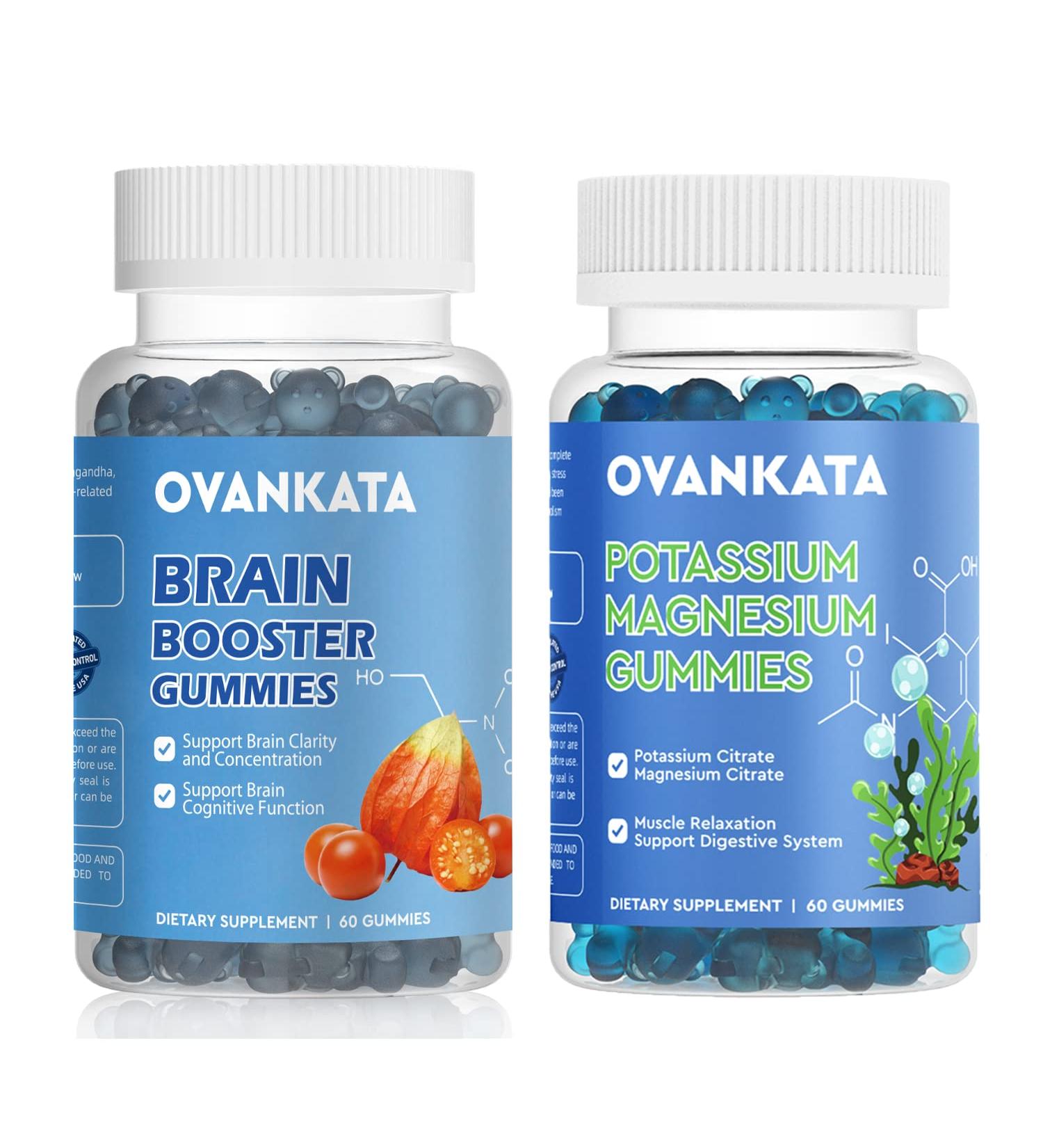 OVANKATA Potassium Magnesium Gummies + Brain Booster - Natural Mineral & Cognitive Support - Buy Online on GoSupps.com