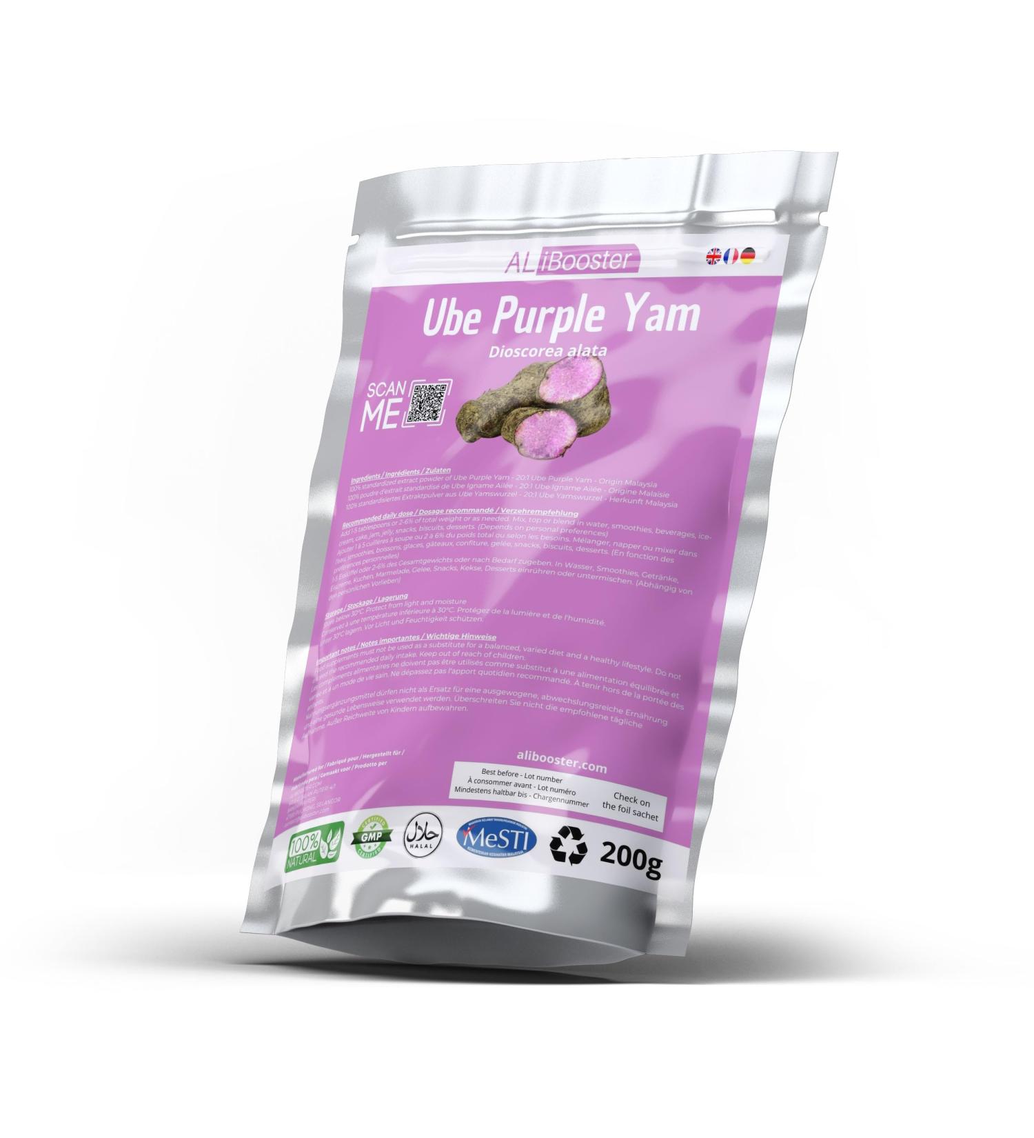 Poudre d'igname violette - Ube Yam - Extrait 200g pur 100% naturel sans additif - Pour soupe smoothies caf boissons p tisseries bubble tea - Buy Online on GoSupps.com