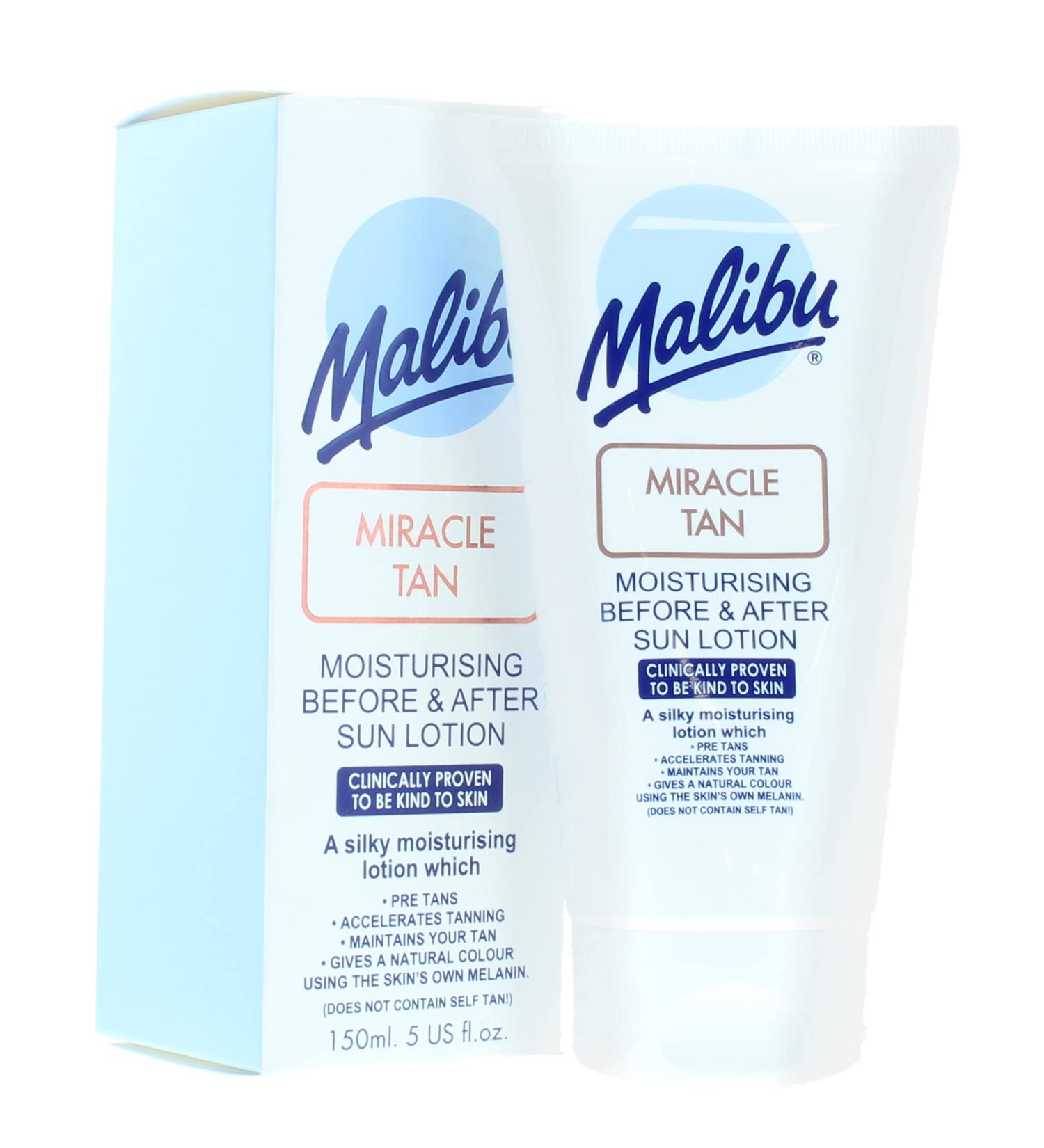 Malibu Sun Miracle Tan Before and After Sun Lotion 150ml - Moisturising Formula - Buy Online on GoSupps.com