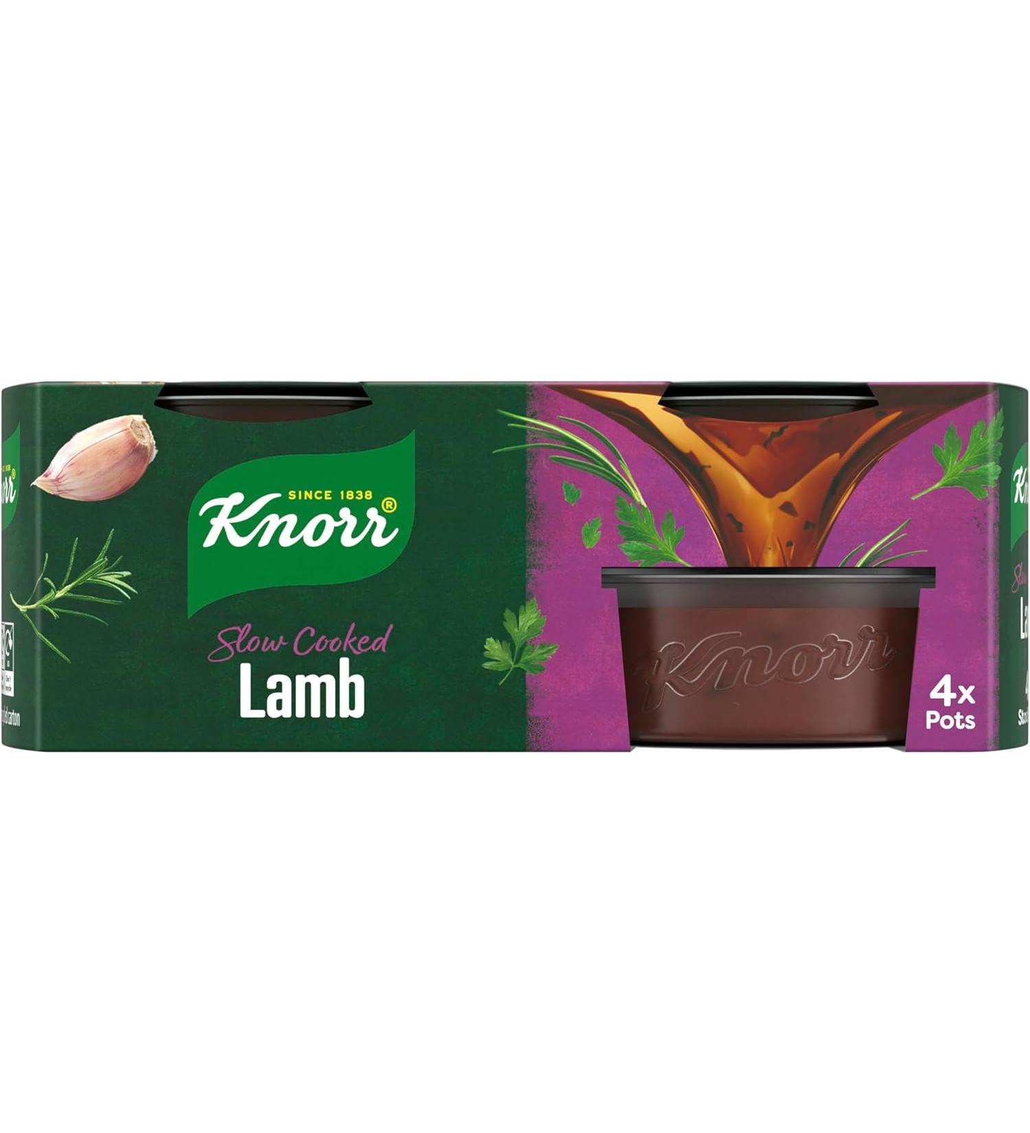 Knorr Lamb Stock Pots gluten-free to add a rich lamb flavour to your dishes 4x 28 g - Buy Online on GoSupps.com