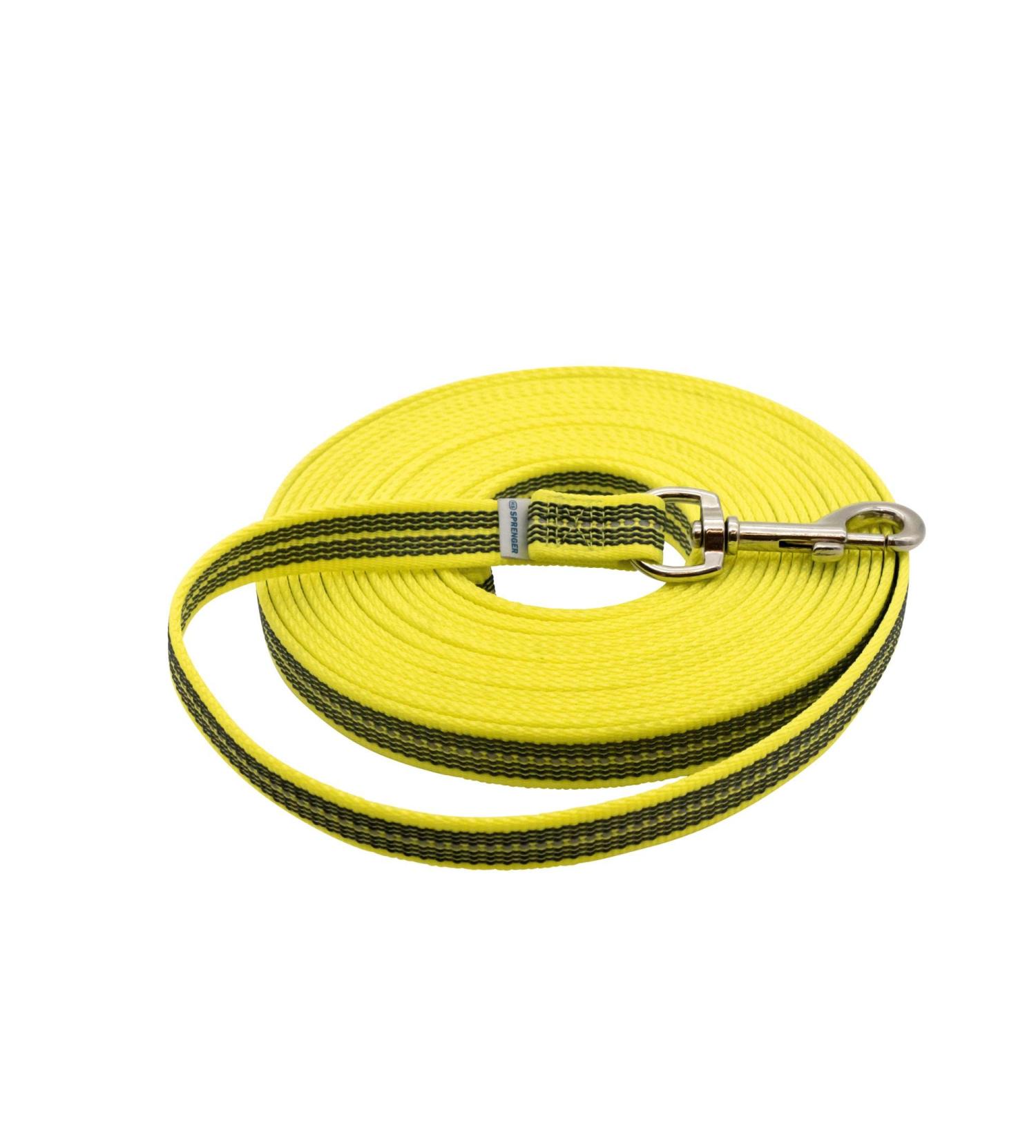 Rubberized Leash without Hand Loop - Neon Yellow 750 cm (7.5 m) | Durable Lightweight Ideal for Pets - Shop Internationally - Buy Online on GoSupps.com