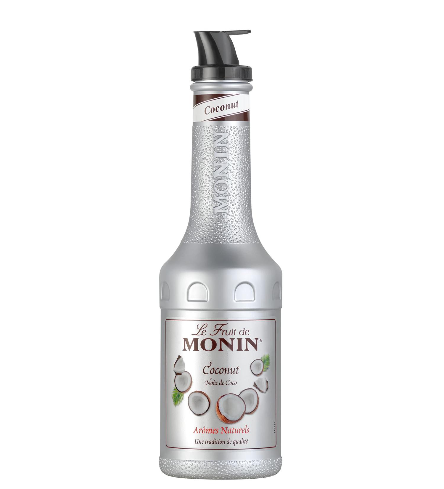 MONIN Coconut Fruit Mix Puree 1L for Cocktails and Frappes - Vegetarian, Allergen-Free, 100% Natural Flavours. 2-in-1 Coconut Puree & Sugar Syrup Hybrid - Buy Online on GoSupps.com