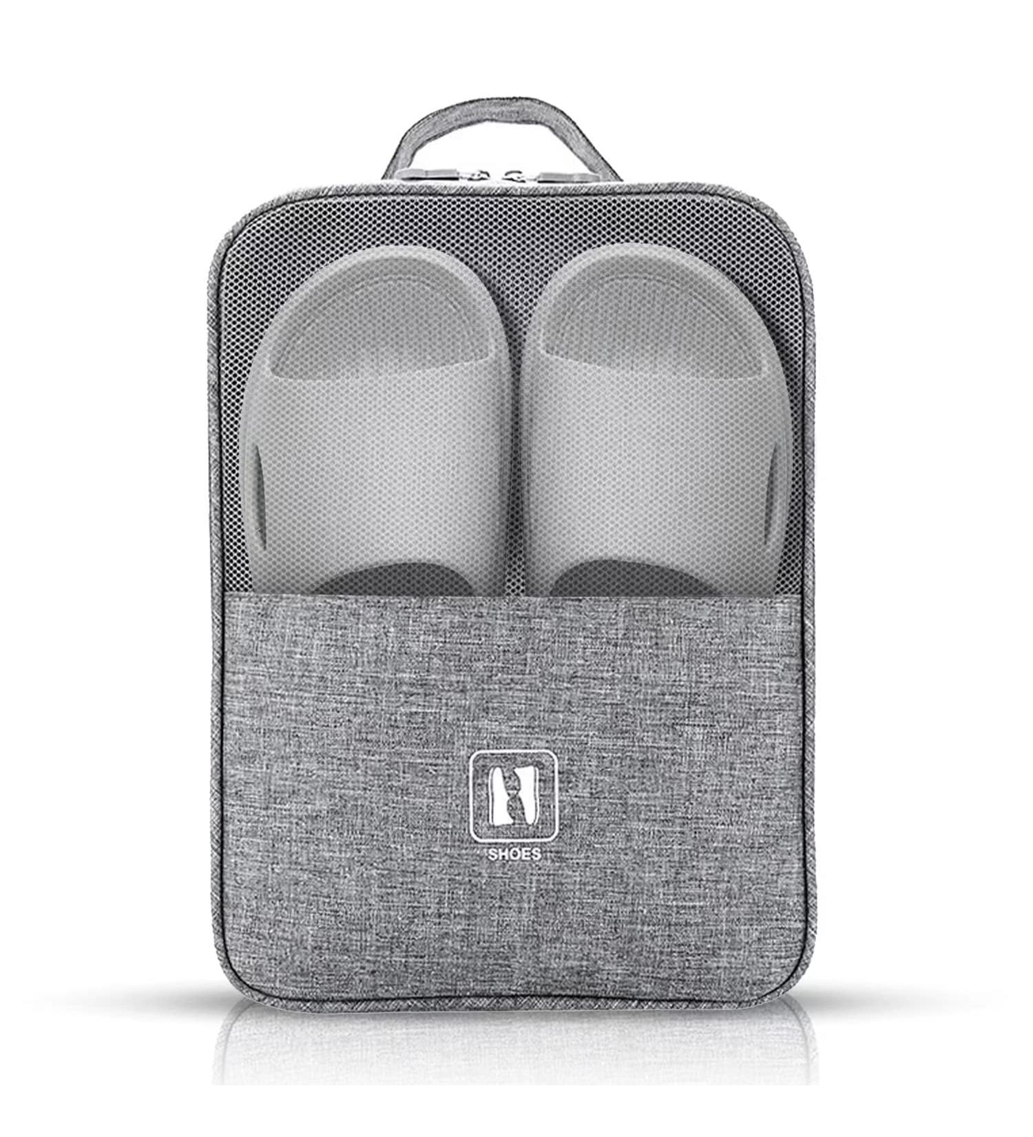 VITKSTAR Portable Travel Shoe Bag - Holds 3 Pairs | Grey Shoe Storage Bag - Buy Online on GoSupps.com