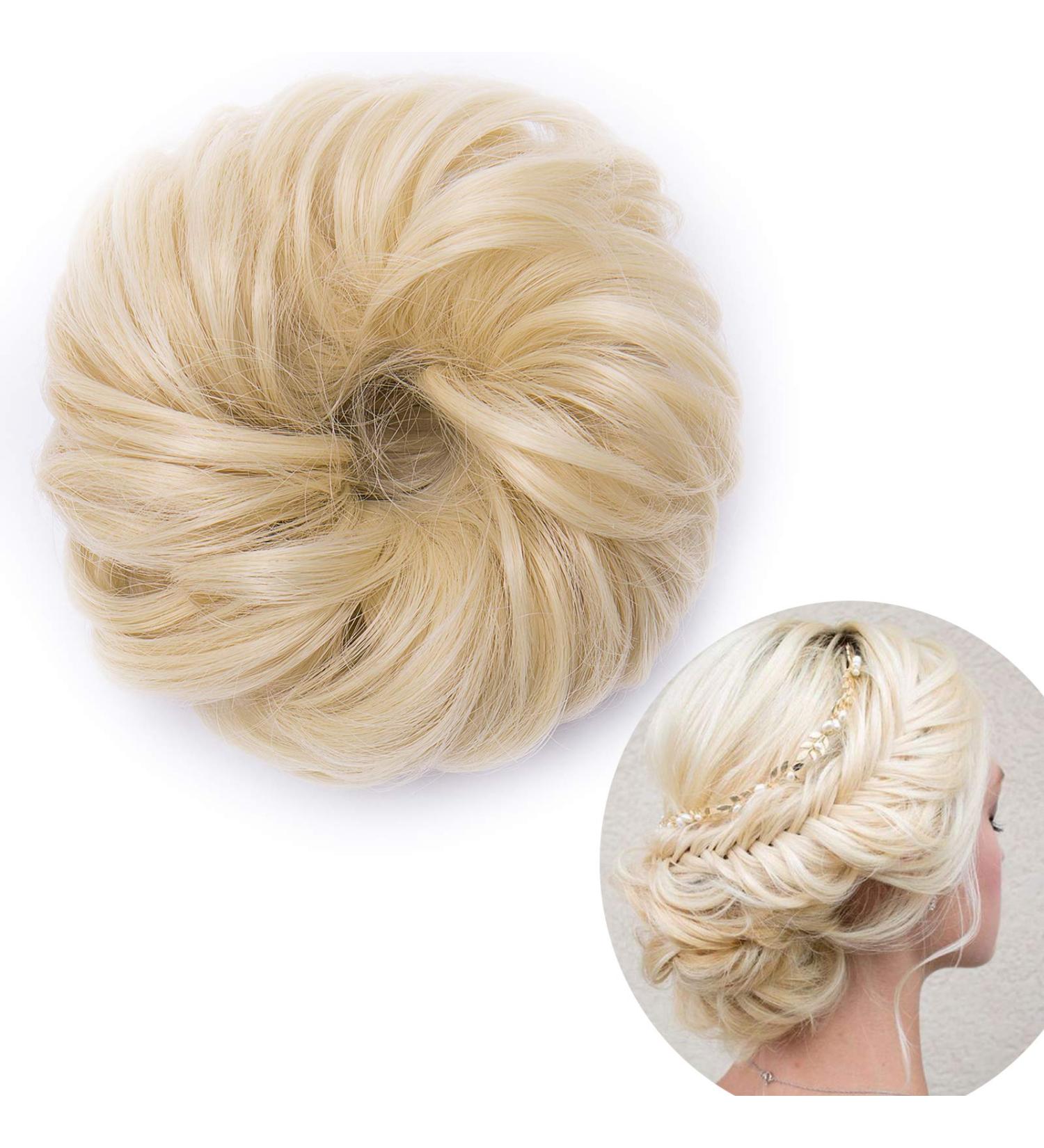 SEGO Hairpiece Bun Hair Tie - Thick Bleached Blonde #613C Hair Extensions for Voluminous Updos | International Shipping Available - Buy Online on GoSupps.com