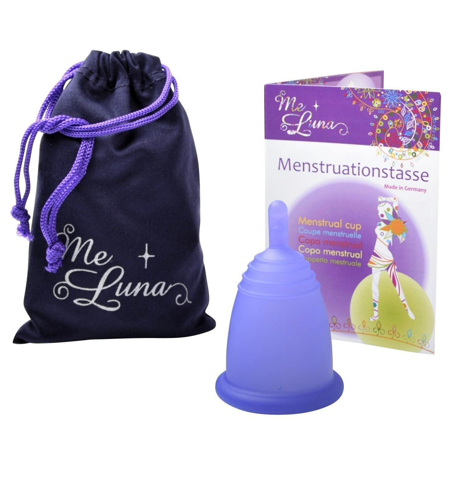 Me Luna Menstrual Cup Sport Handle Blue-Violet Size XL