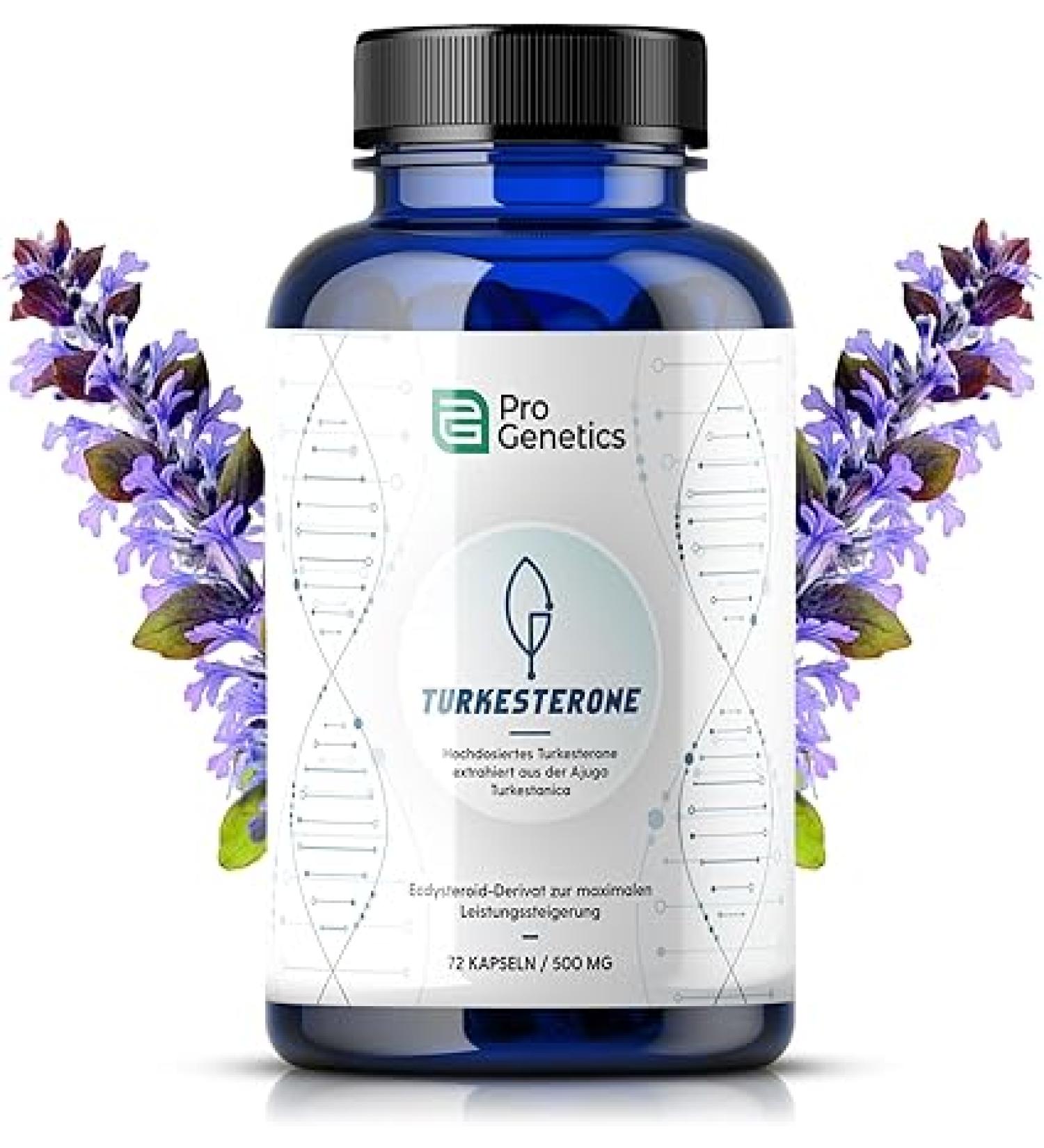 100% Pure Turkesterone 500 mg 72 Capsules Beta-Ecdysterone from Ajuga Turkestanica for Muscle Building, Performance Enhancement and Performance Peak, Made in Germany - Buy Online on GoSupps.com