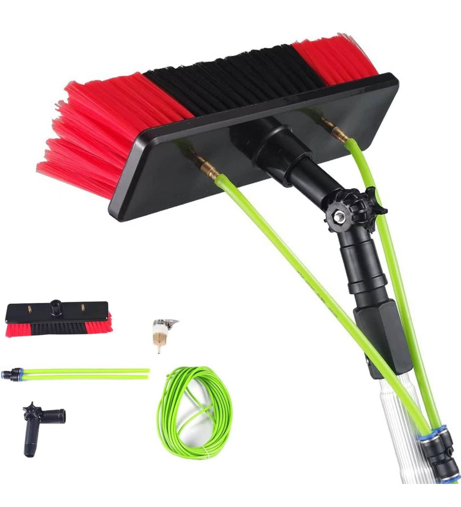 photovoltaic cleaner window cleaning pole 5m-12m Window Cleaning Telescopic Pole Water Fed Extendable Brush Suitable for Cleaner Conservatory Roof Photovoltaic Panel Cleaning Photovoltaic Pa 30cm Brush 8m Pole - Buy Online on GoSupps.com