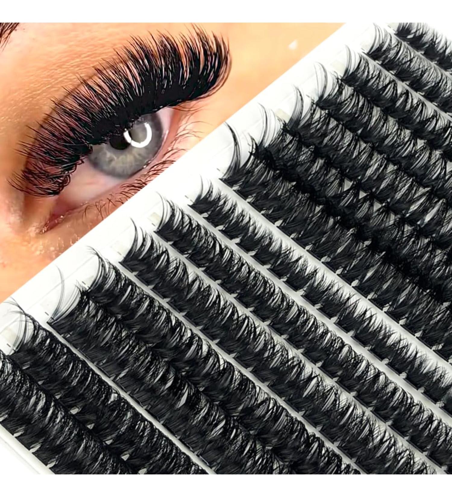 HBZGTLAD Mink Eyelashes 30D/40D/50D/60D/80D - 280 Bundles Natural 3D Individual Cluster Lashes for Stunning Volume - D Curl 0.07MM Mix - Buy Online on GoSupps.com