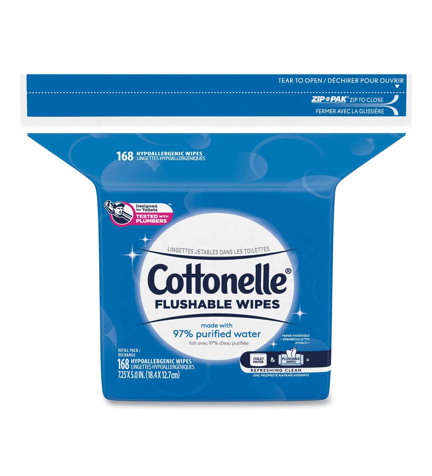 Cottonelle Wipes Refill 168 Count - Pack of 1 (Packaging May Vary) | Gentle and Effective Cleaning - Buy Online on GoSupps.com