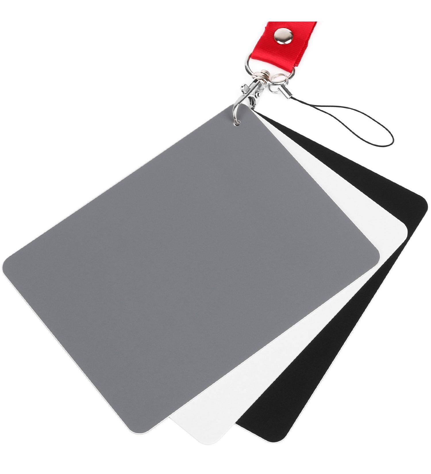 ChromLives White Balance Grey Card 5''x4'' - Premium 18% Exposure Photography Card Set for Video, DSLR, Film - Black, White, and Grey - Medium Size - Buy Online on GoSupps.com