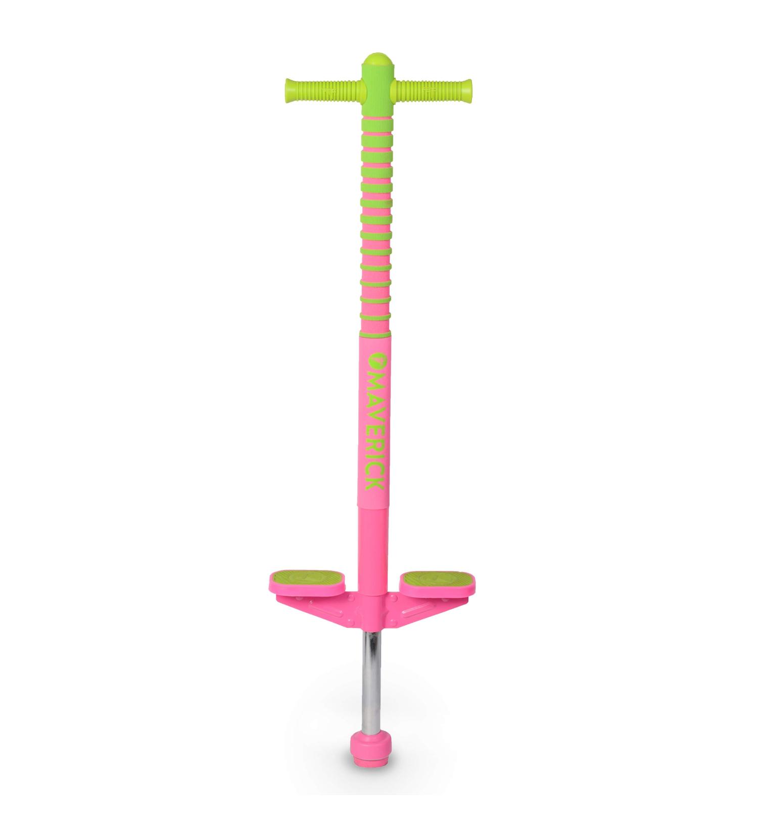 Flybar Maverick 2.0 Foam Pogo Stick for Kids Ages 5 and Up - Outdoor Kids Toys for Boys and Girls - Rubber Grip - Pink/Green - Buy Online on GoSupps.com