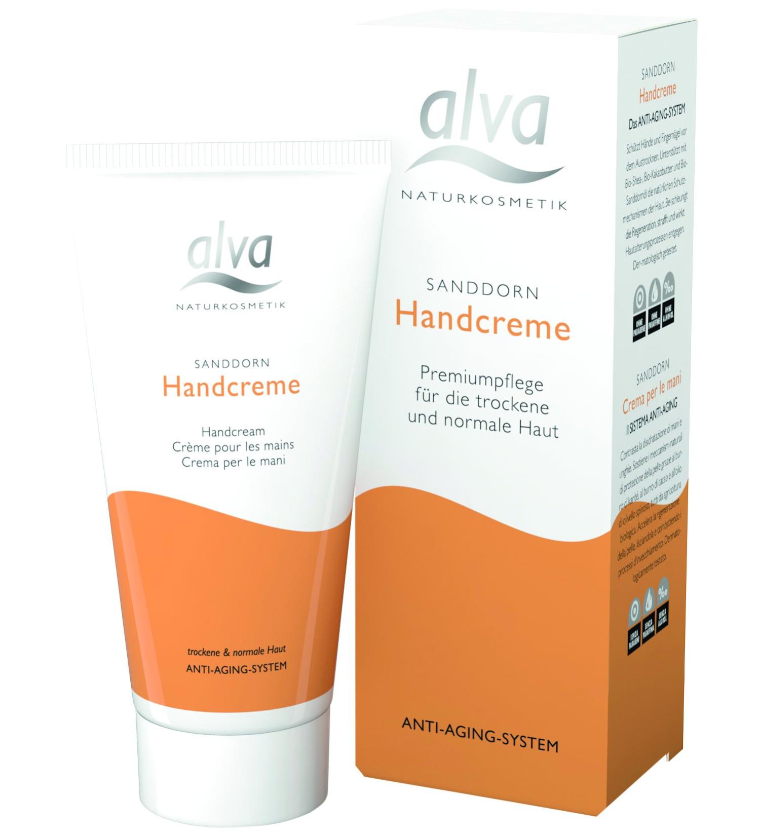 alva naturkosmetik sea buckthorn hand cream pack of 2 (2 x 50 ml)