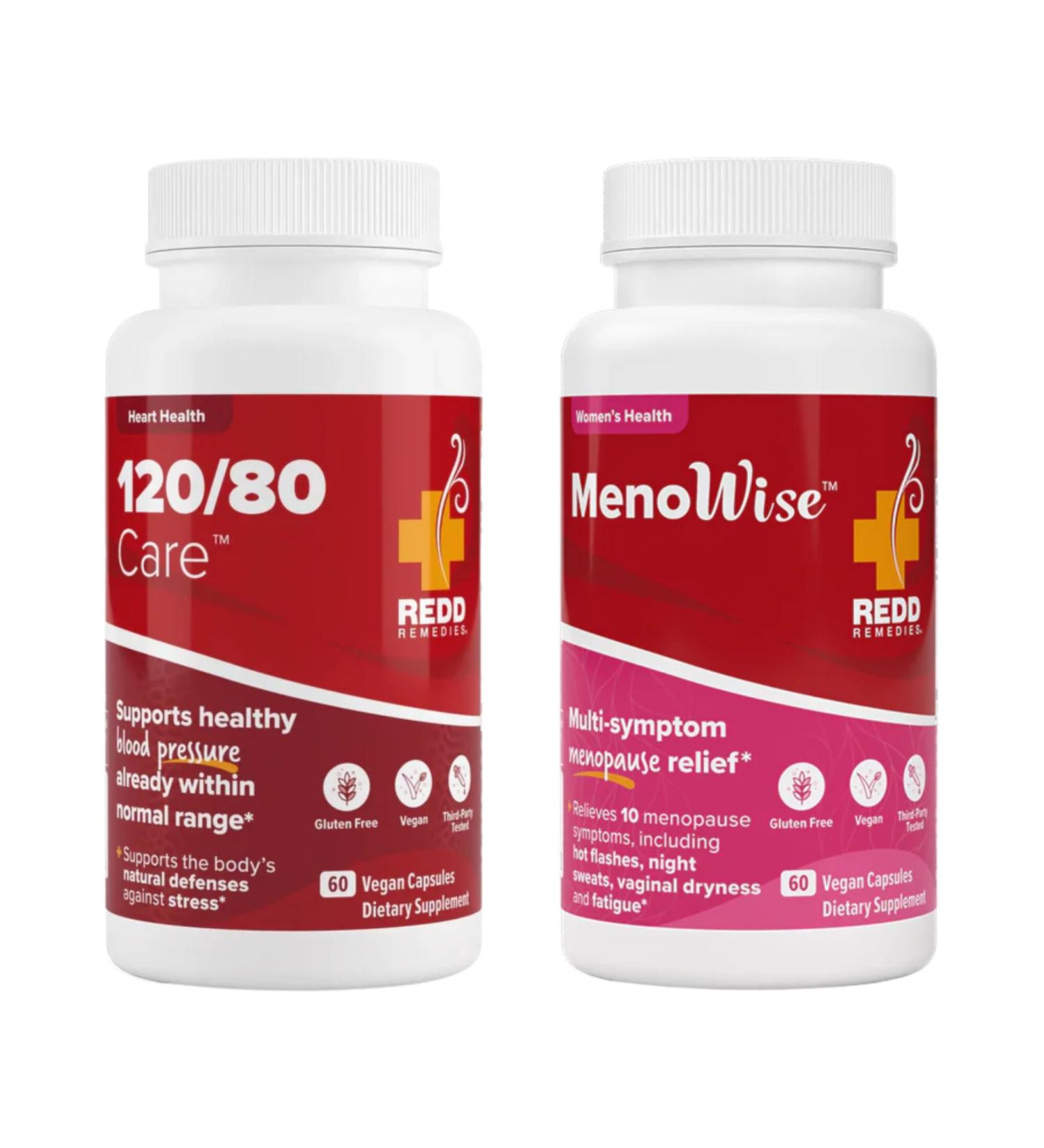 Redd Remedies 120/80 Care 60 Capsules and MenoWise 60 Capsules - Buy Online on GoSupps.com