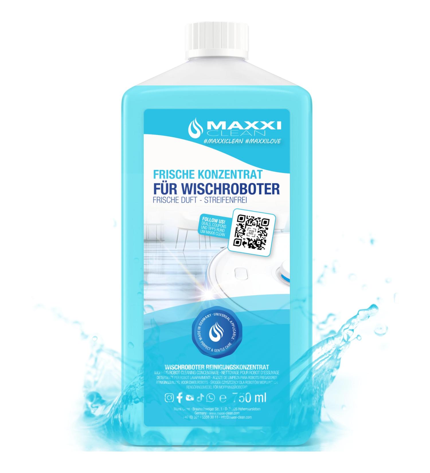 Maxxi Clean 750 ml Floor Cleaner Concentrate | Fresh Fragrance for All Wiping Robots | Universal Cleaning Fluid for Soil Parquet & Tiles - Buy Online on GoSupps.com