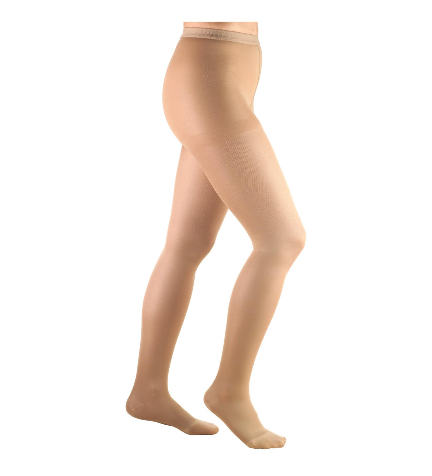 Truform Women's Compression Pantyhose 20-30 mmHg | Opaque Support Tights | Beige - Small - Buy Online on GoSupps.com