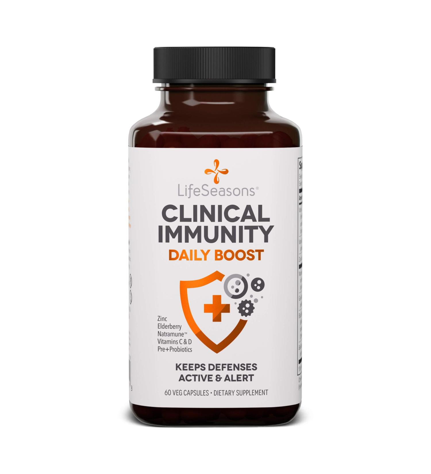 LifeSeasons Clinical Immunity Daily Boost - 60 Veg Capsules for Enhanced Immune Support - Buy Online on GoSupps.com