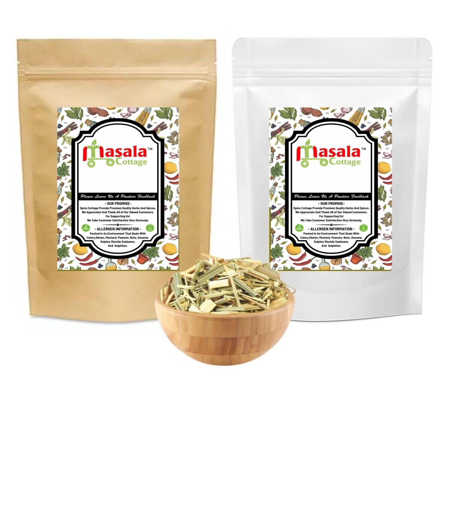 Dried Lemon Grass Cut Loose Herbal Tea Infusion by Masala Cottage 25g-1.9kg (90 Grams) 90 Grams - Buy Online on GoSupps.com