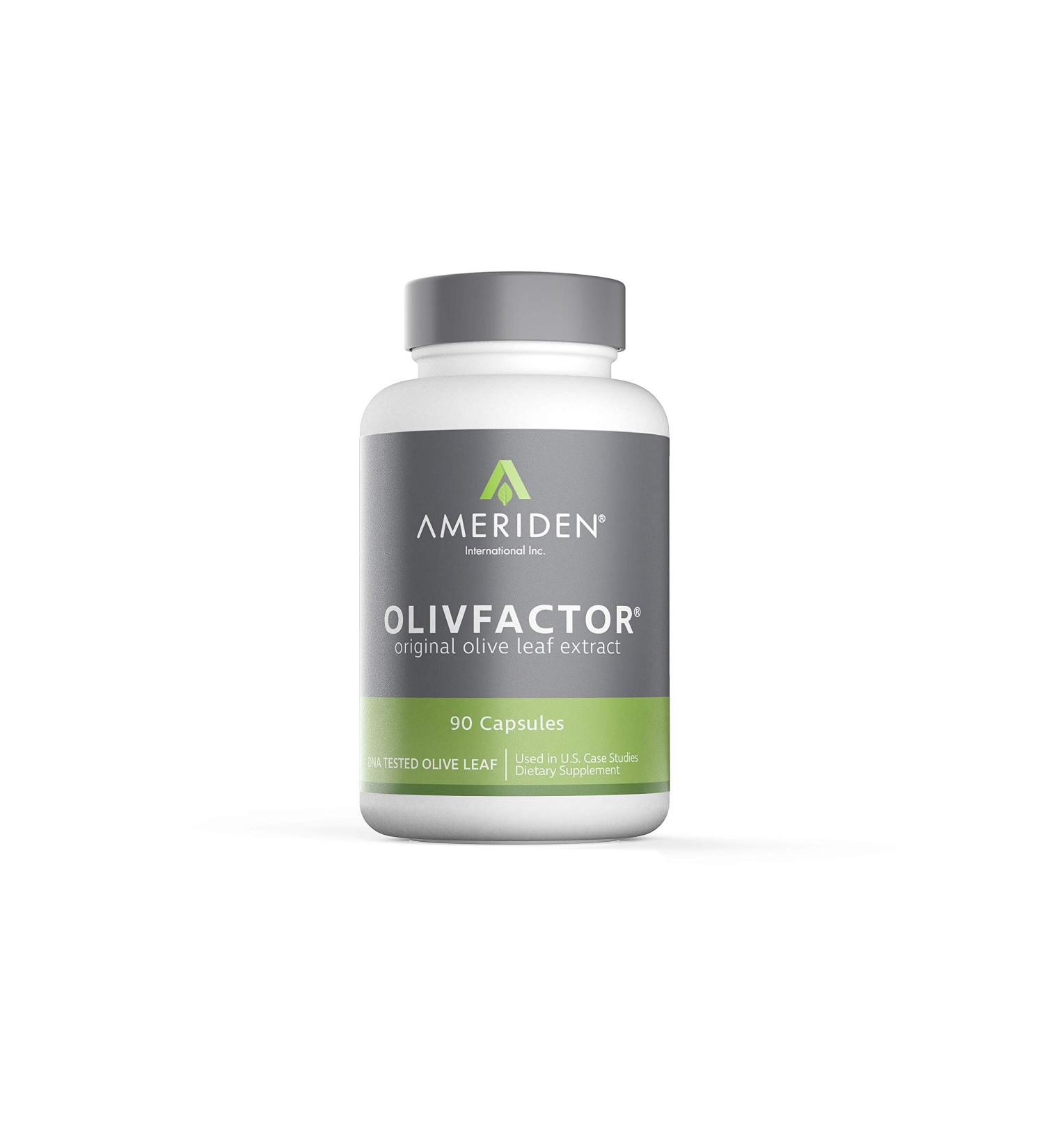 OLIVFACTOR- Original Olive Leaf Extract-DNA Tested Potent 20% Standardized Active Oleuropein 90 Vcaps 525mgs