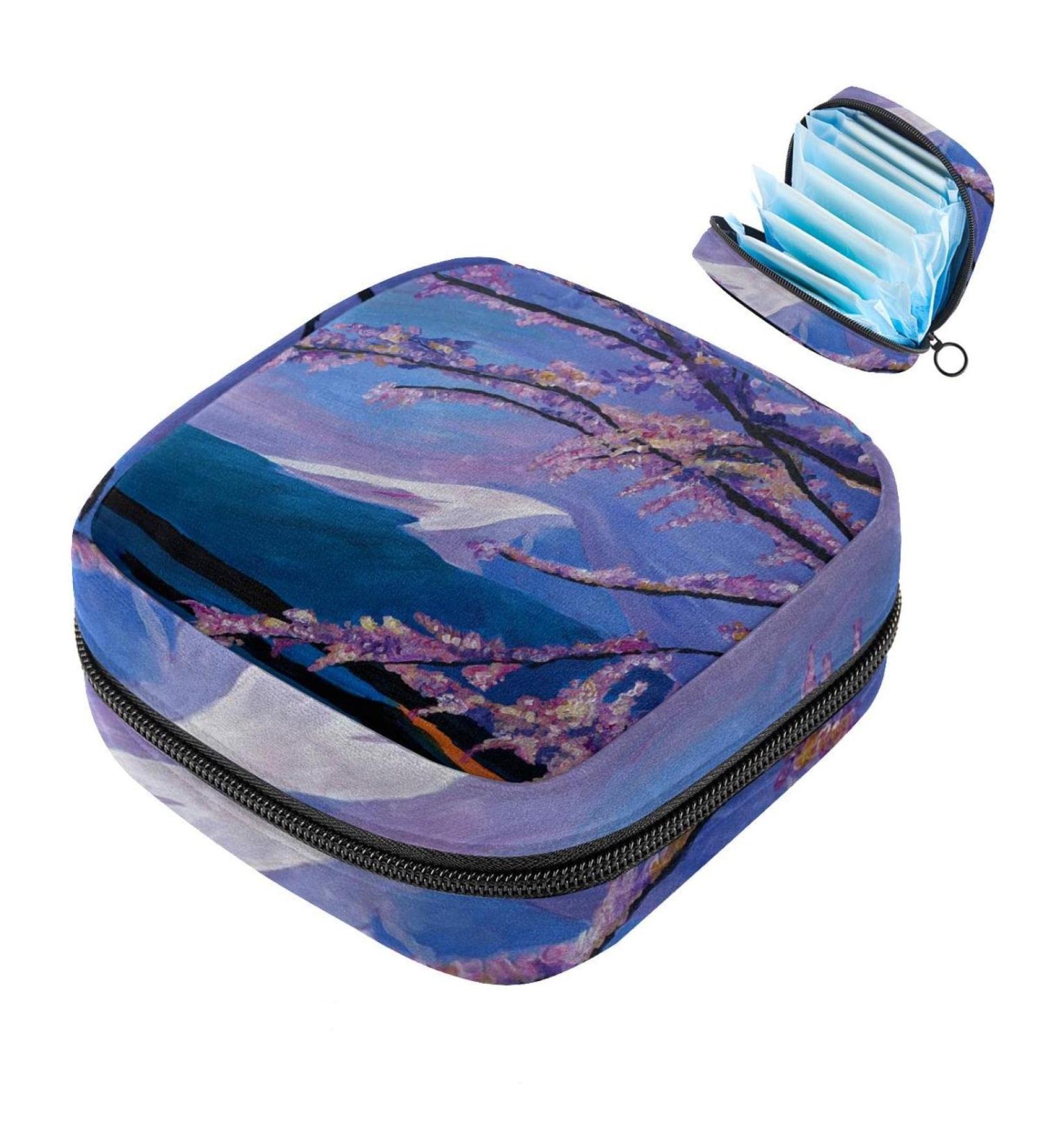 Menstrual Pad Bag with Zipper | Cherry Blossom Napkin Pouch & Tampons Collection for Women & Girls - Shop Now! - Buy Online on GoSupps.com