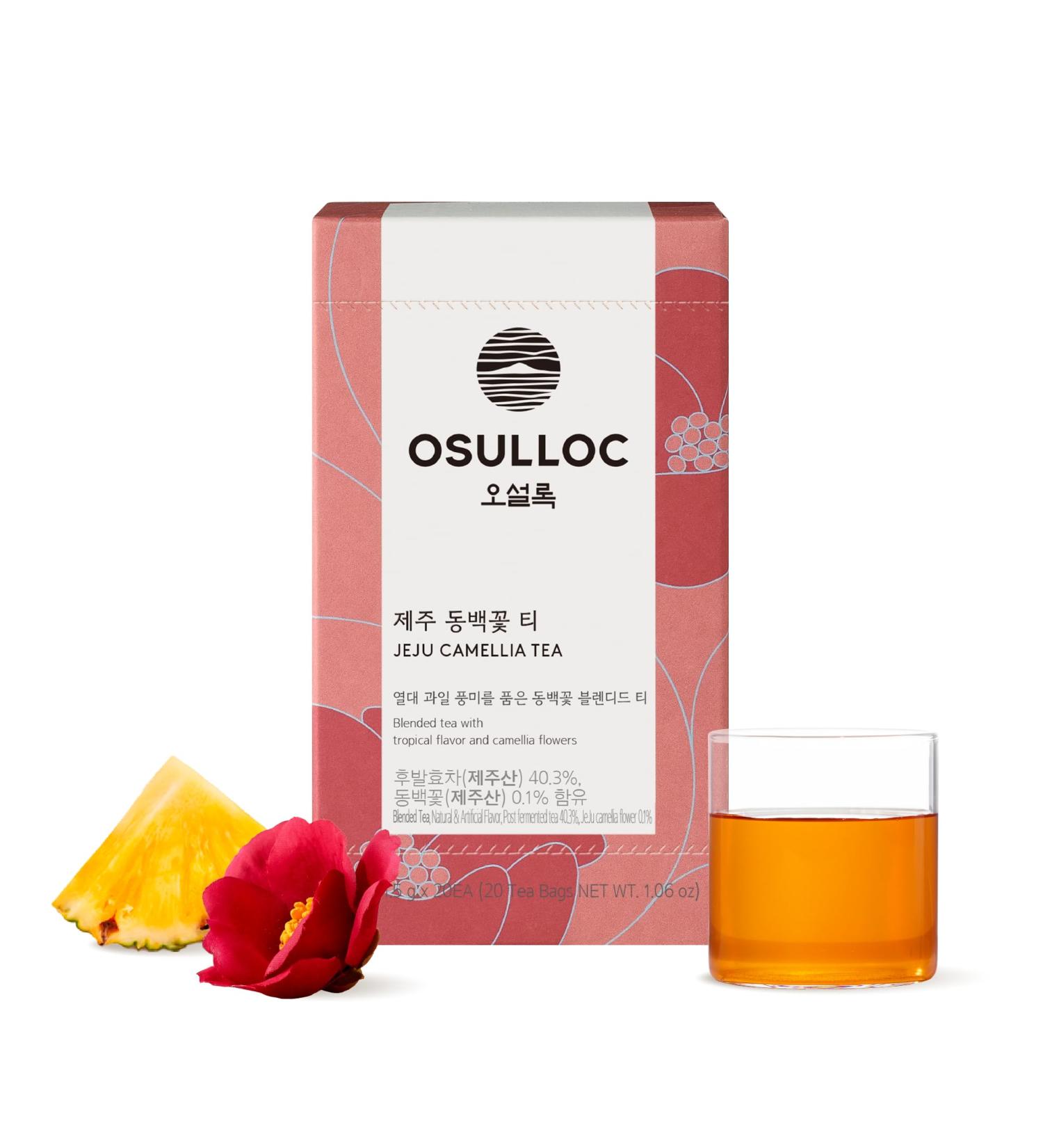 Buy Osulloc Camellia Flower Tea Tropical Fruity Flavors 20 Tea Bags (1.06 oz) | Jeju Premium Tea - Buy Online on GoSupps.com