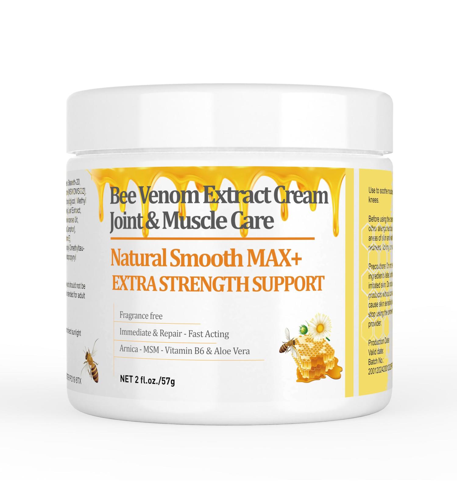 High Strength Bee Venom Cream | Natural Organic Muscle & Joint Pain Relief - Soothe Back Neck Hands & More | International Shipping - Buy Online on GoSupps.com