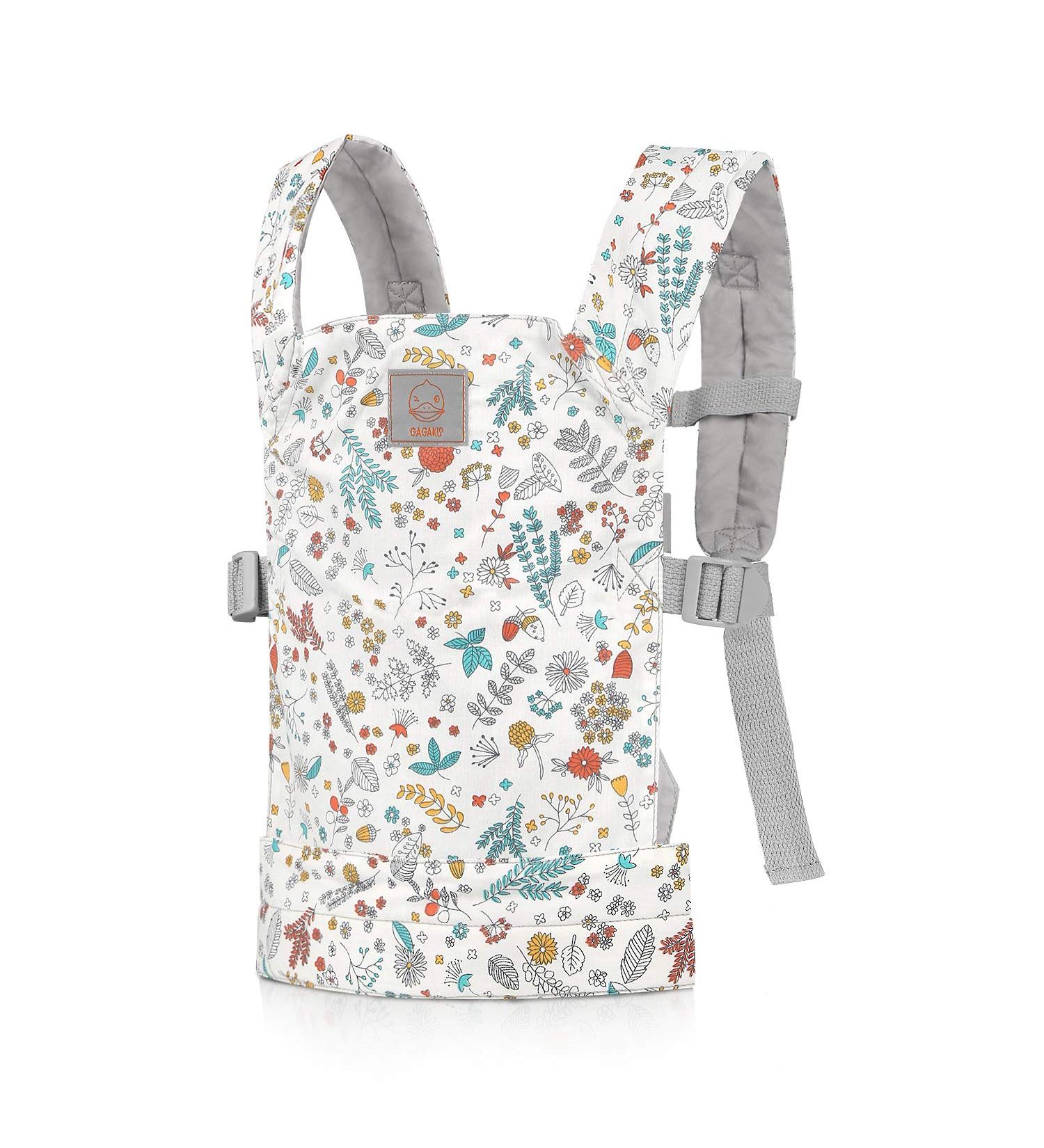 GAGAKU Doll Carrier - Baby Front & Back Cotton Carrier for Children | Green Flowers Design - Buy Online on GoSupps.com