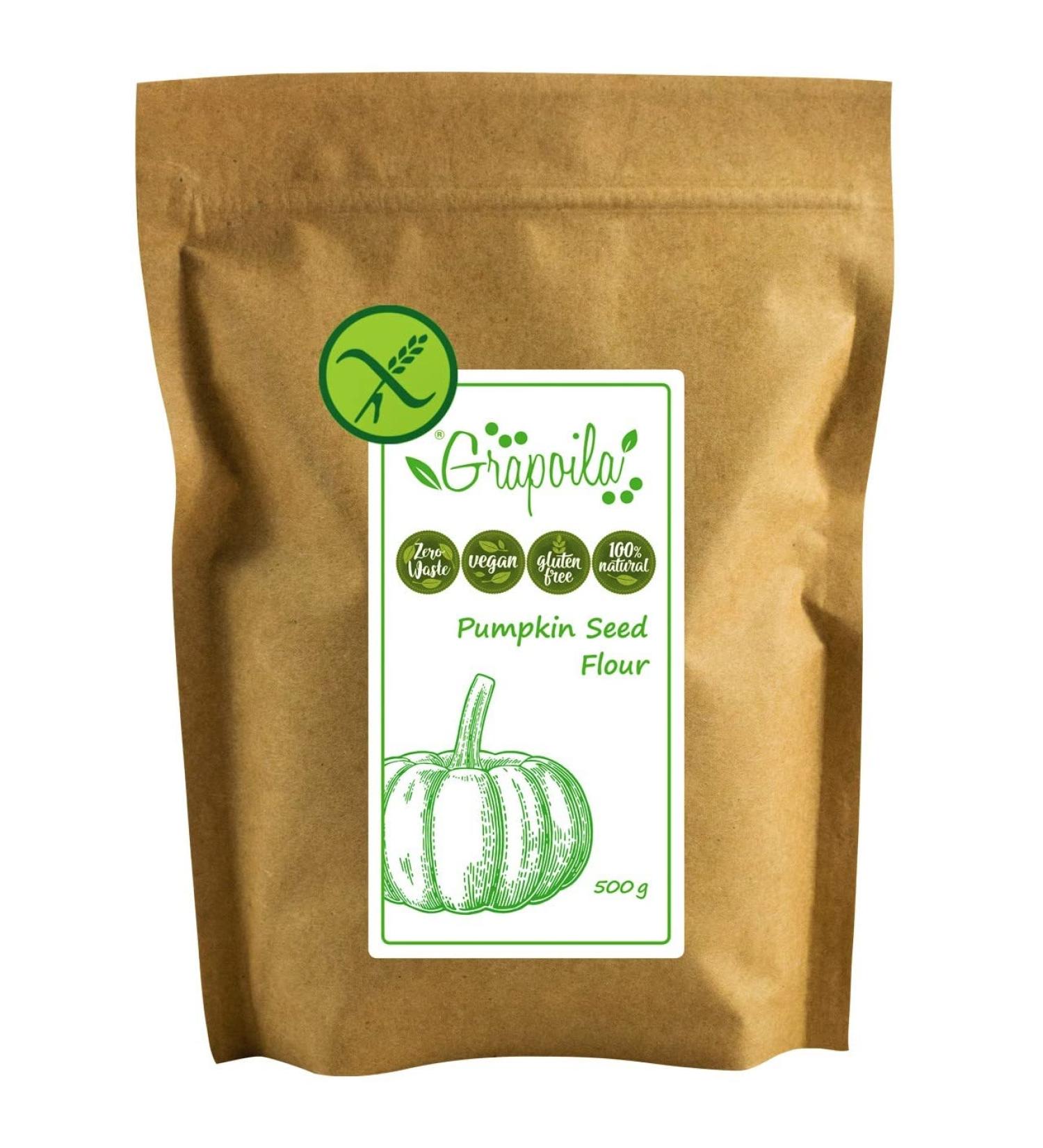 Ground Pumpkin Seed Flour 500g - Raw & Vegan Protein Powder - Buy Online on GoSupps.com