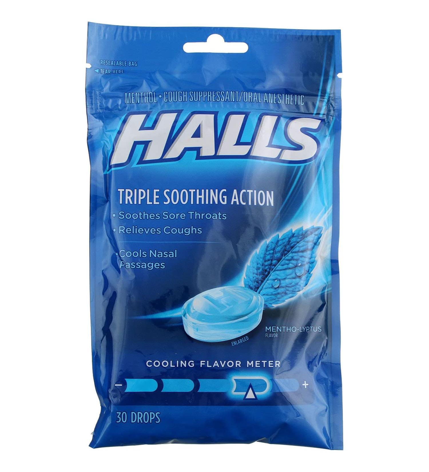Halls Mentho-Lyptus Drops - 30 ct Pack of 6 - Buy Online on GoSupps.com