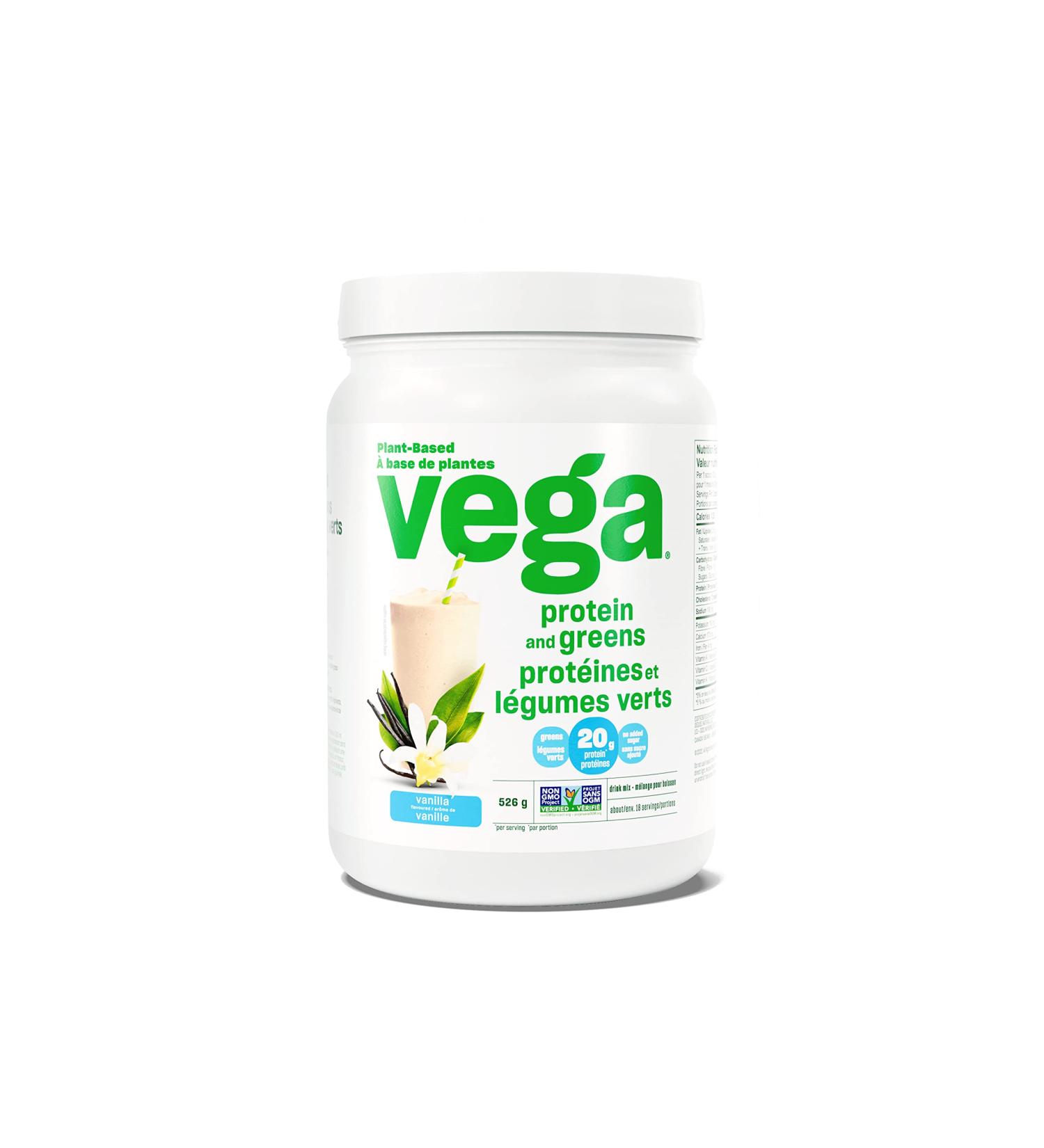 Vega Protein and Greens Vanilla (18 Servings) Plant Based Protein Powder Plus Veggies Vegan Non GMO Pea Protein For Women and Men 526g (Packaging May Vary) Vanilla 18 Servings (Pack of 1) - Buy Online on GoSupps.com