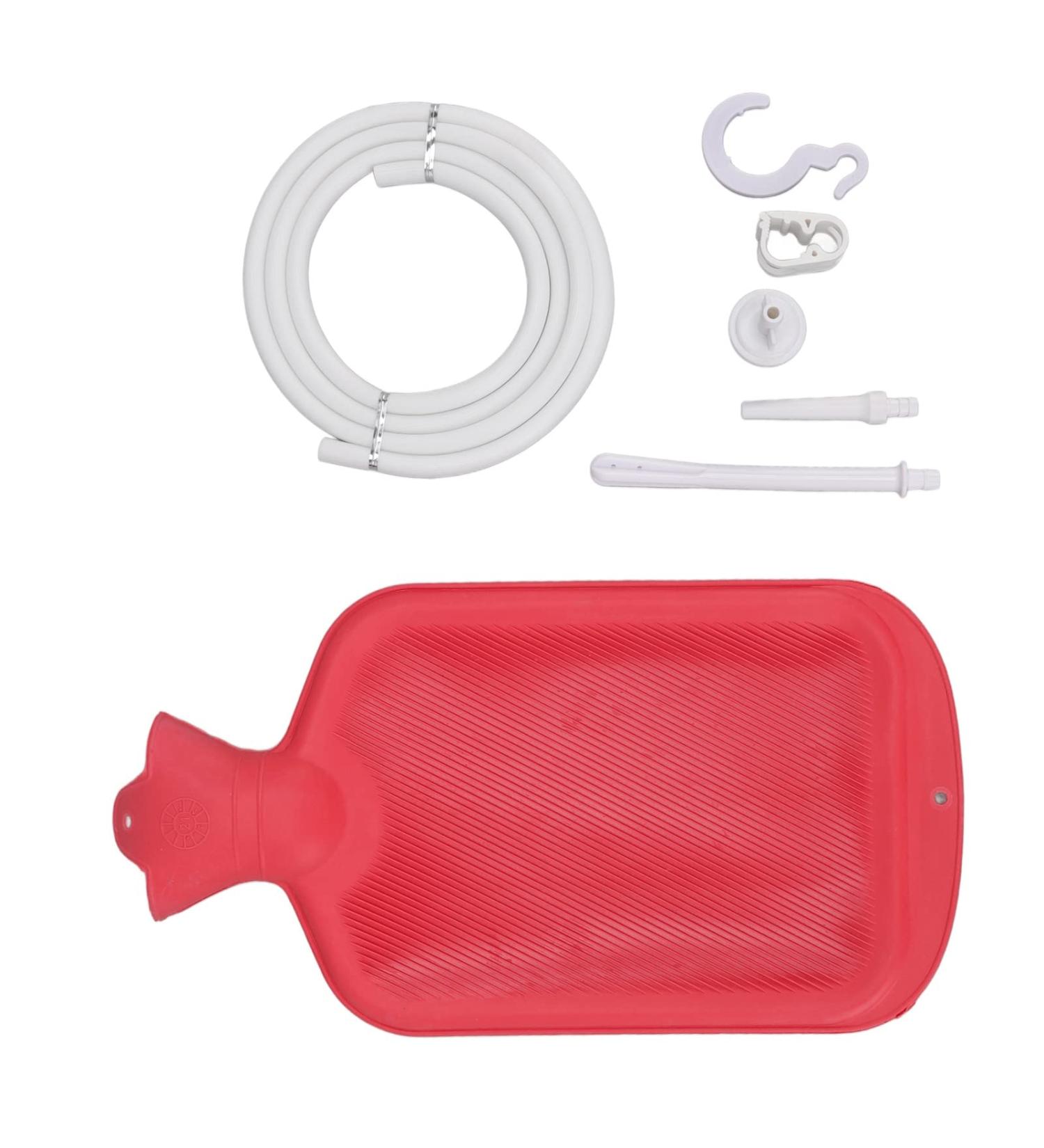 Buy Mrisata Home Inlet Bag Set - 2L Shower Input Bag with Corrugated Hose Hook Buckle & Sieve - Blue/Red | International Shipping Available - Buy Online on GoSupps.com