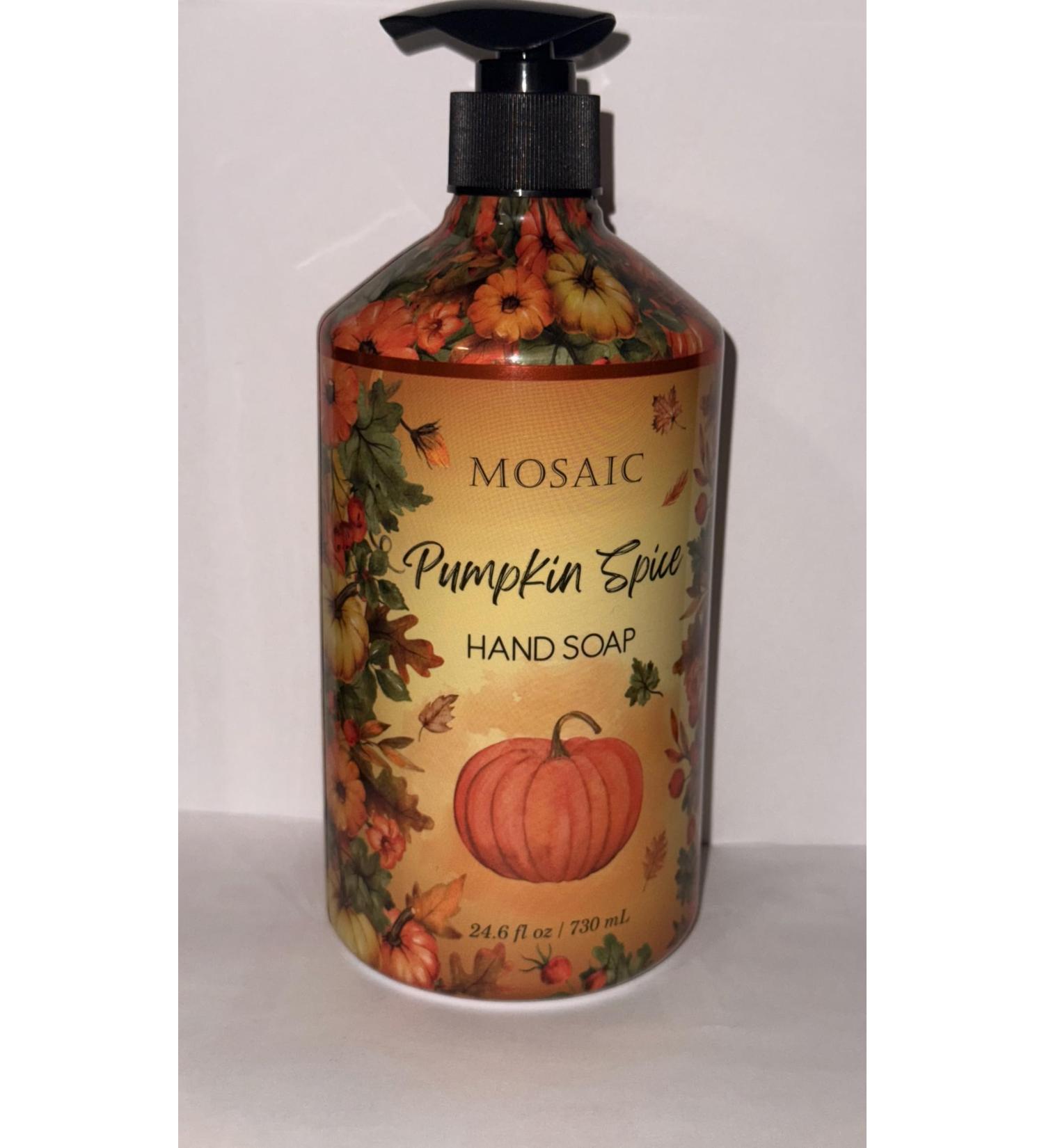Pumpkin Spice Hand Soap 24.6 fl oz | Gentle & Moisturizing Autumn Hand Wash with Warm Spiced Scent