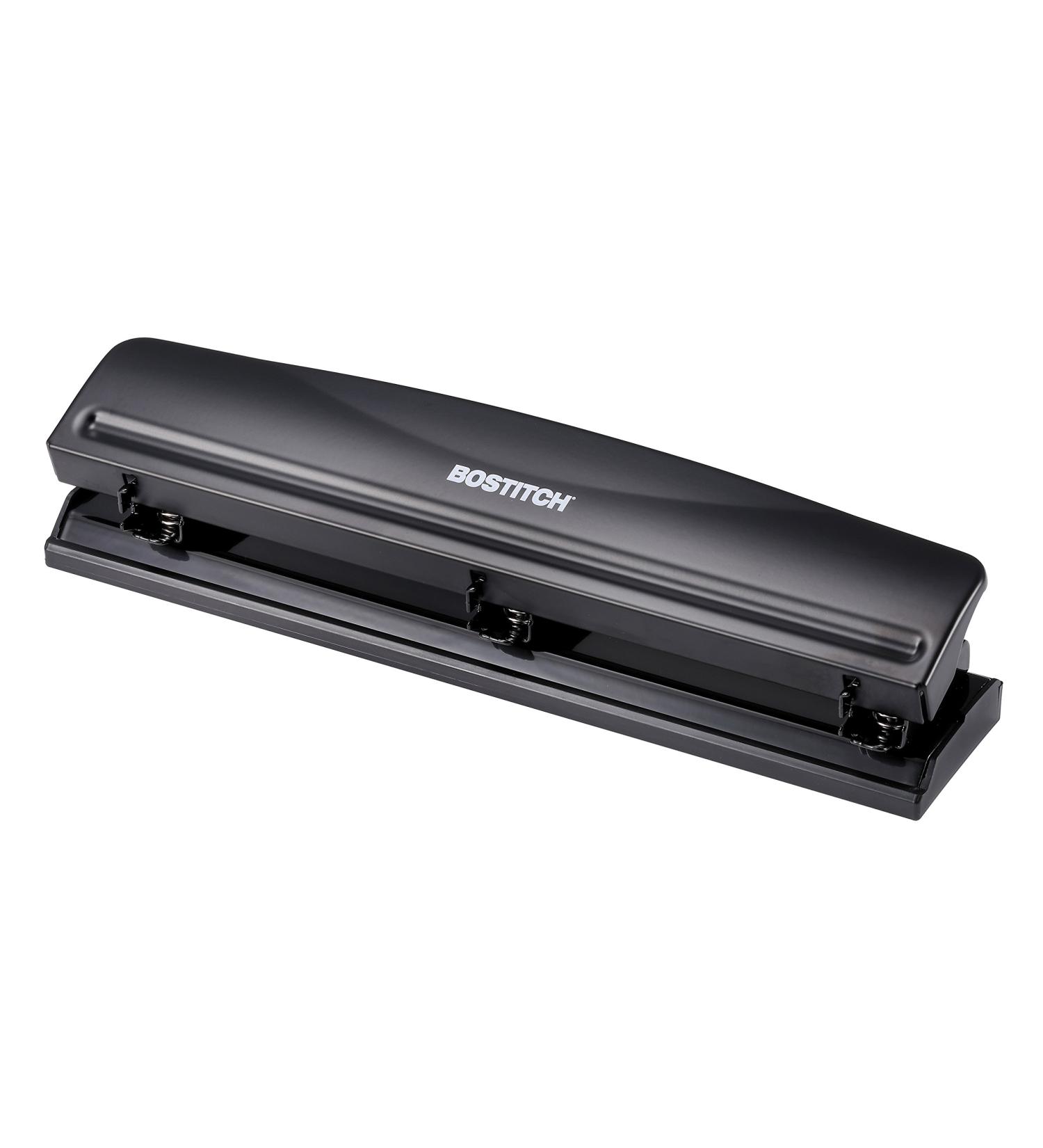 Bostitch Office 3 Hole Punch - Durable Metal Construction - 12 Sheet Capacity - Black - Buy Online on GoSupps.com