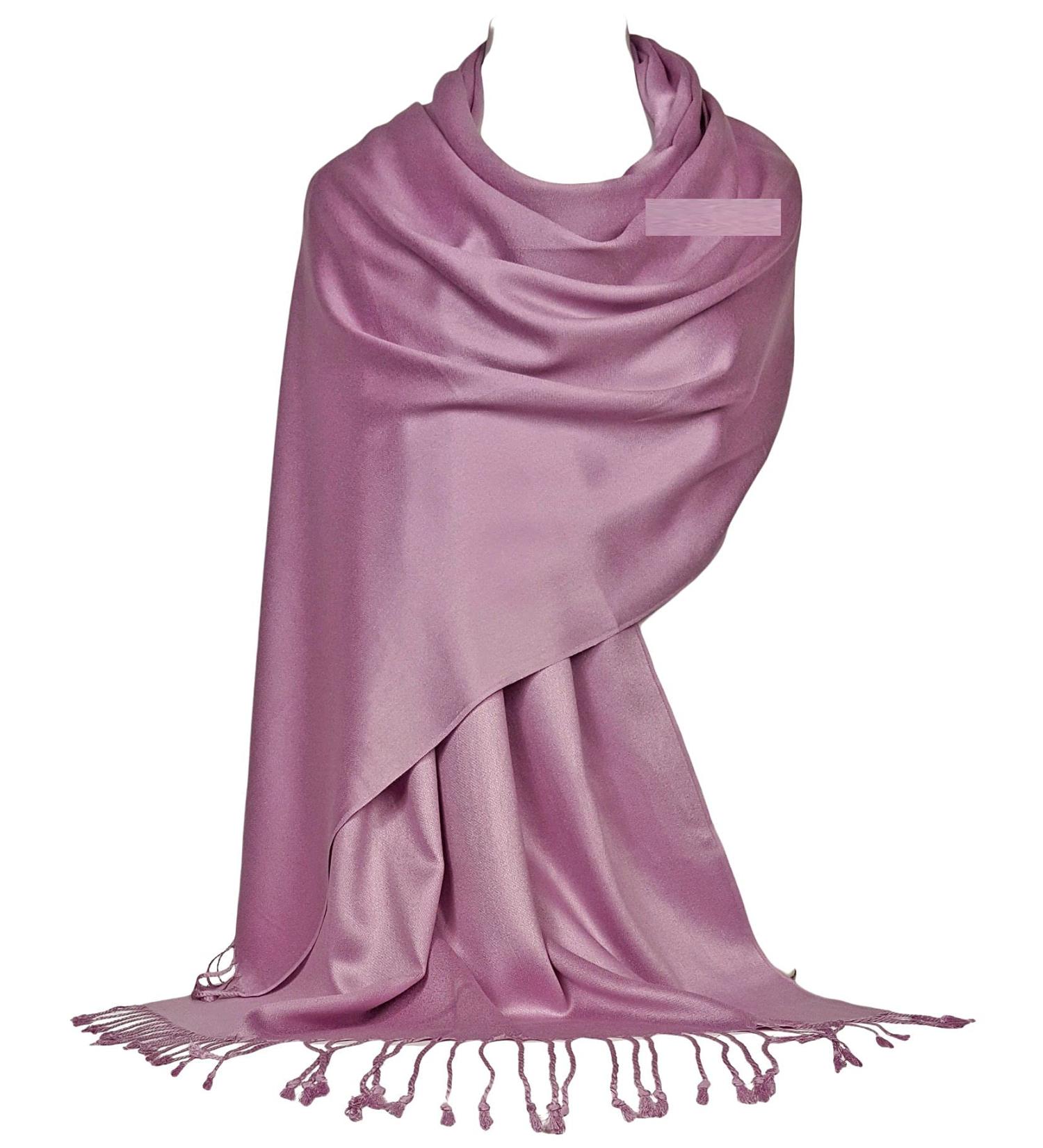 GFM Smooth Shiny Surface Pashmina Style Scarf in Dusky Pink - L9 - Buy Online on GoSupps.com