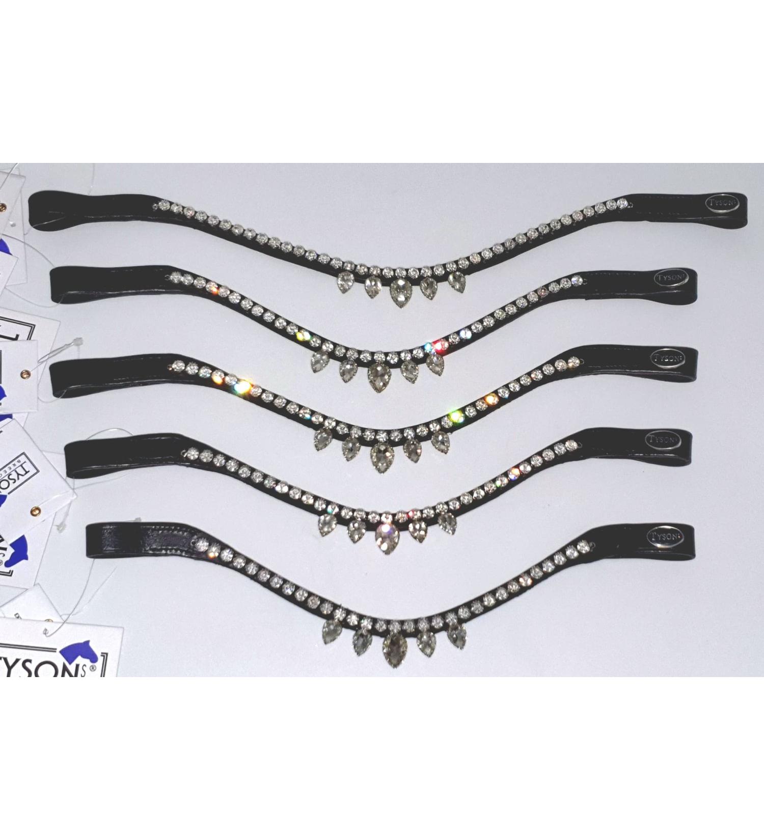 Tysons Breeche's Headband Straps for Bridles - Glitzer & Strass in Black Crystal - Perfect for Minishetty Shetty Pony & Warm Blood - Buy Online on GoSupps.com