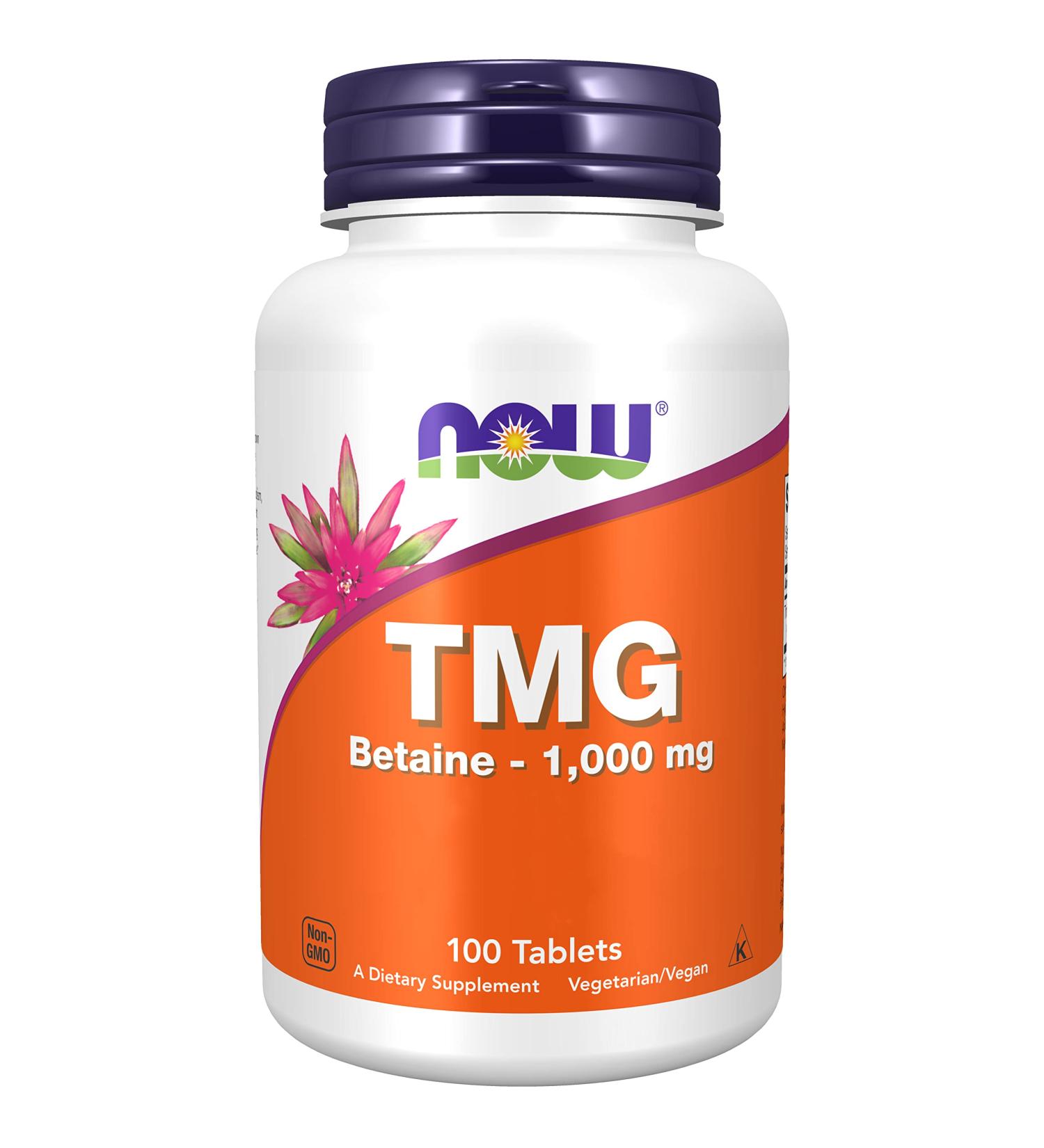 Now Foods TMG (Trimethylglycine) 1 000 mg 100 Vegan Tablets Lab Tested High Dose Betaine Gluten Free Soy Free Vegetarian - Buy Online on GoSupps.com