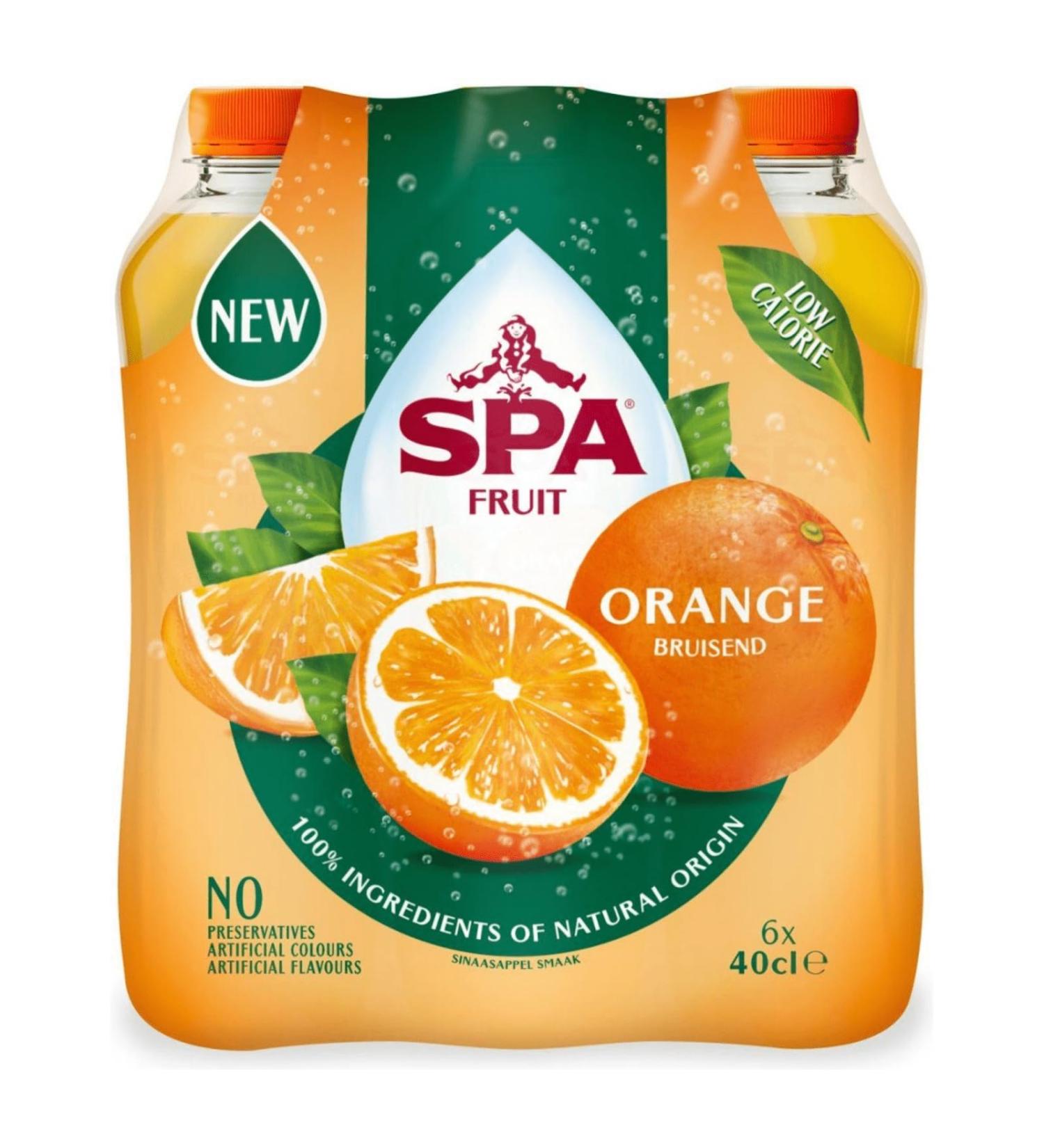 Spa - Fruit Sparkling Orange - 6x 400ml - Buy Online on GoSupps.com
