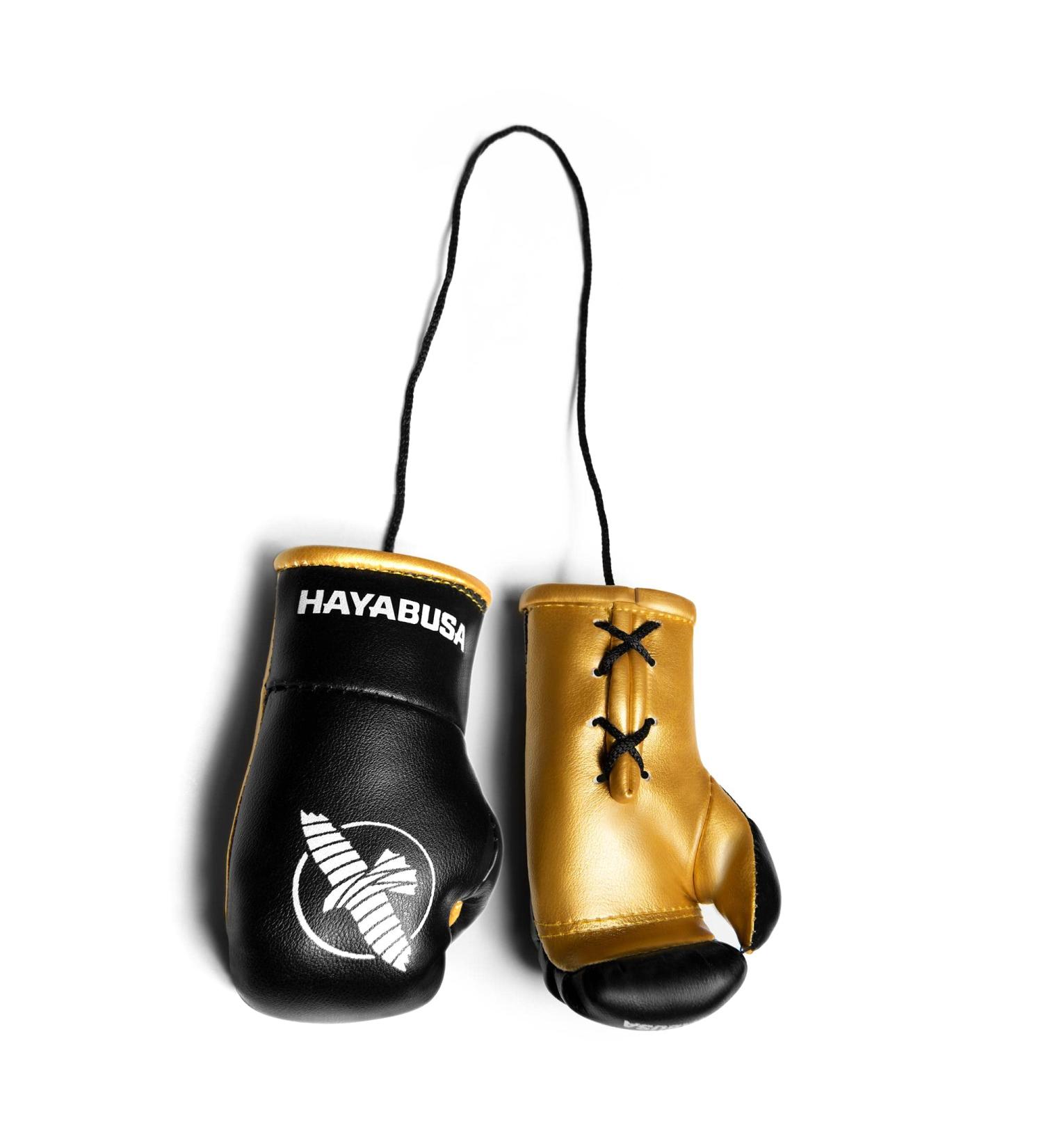 Hayabusa Mini Boxing Gloves - Unisex Boxing Gifts in Black/Gold - Buy Online on GoSupps.com