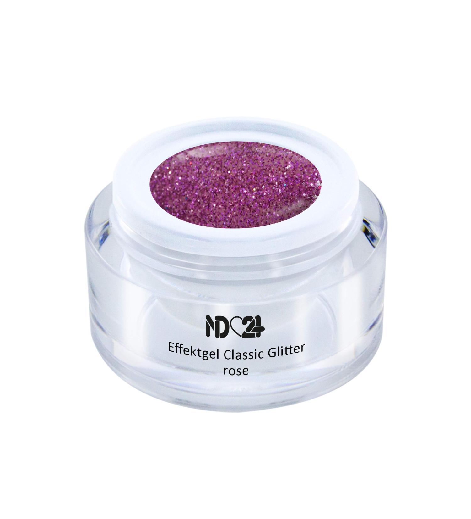 UV LED Classic Glitter Gel - Rose Pink - Studio Quality - 5ml - Made in Germany - International Shipping - Buy Online on GoSupps.com